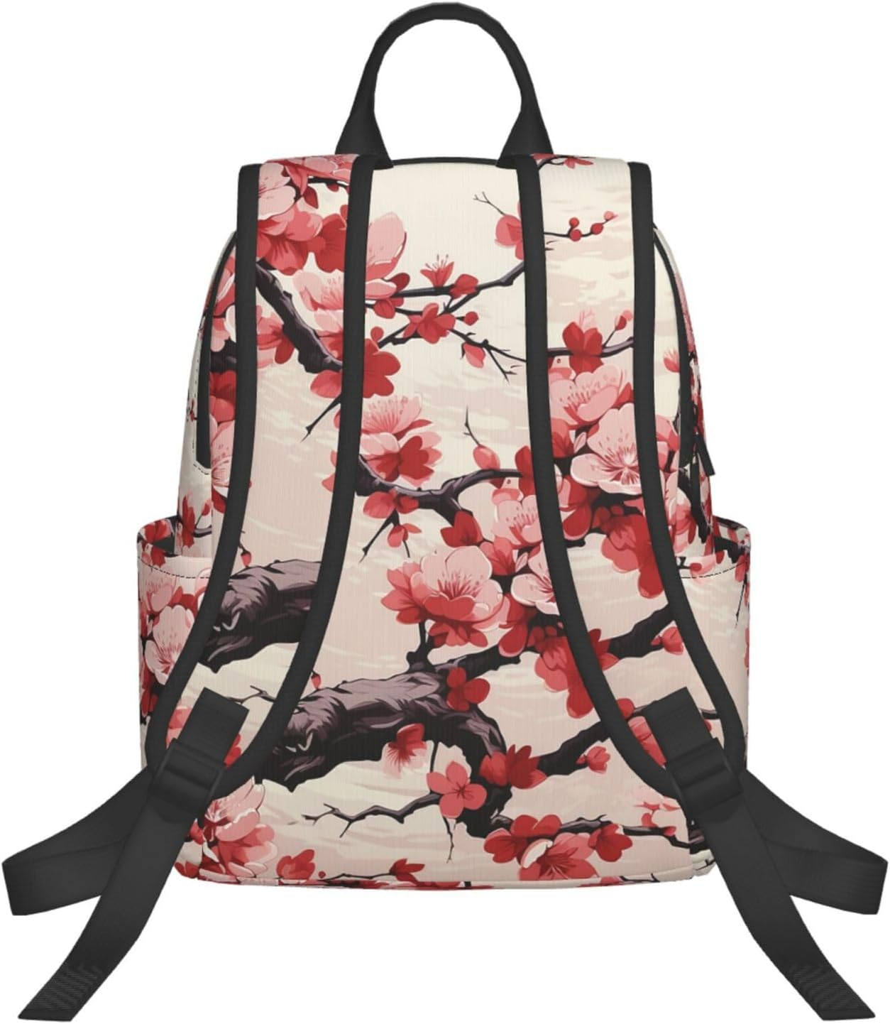 JHLMN Backpack Japanese Floral Cherry Blossom Travel Casual Laptop Backpack Adjustable Hiking Daypack for Men Women - Blue Flame image number 7