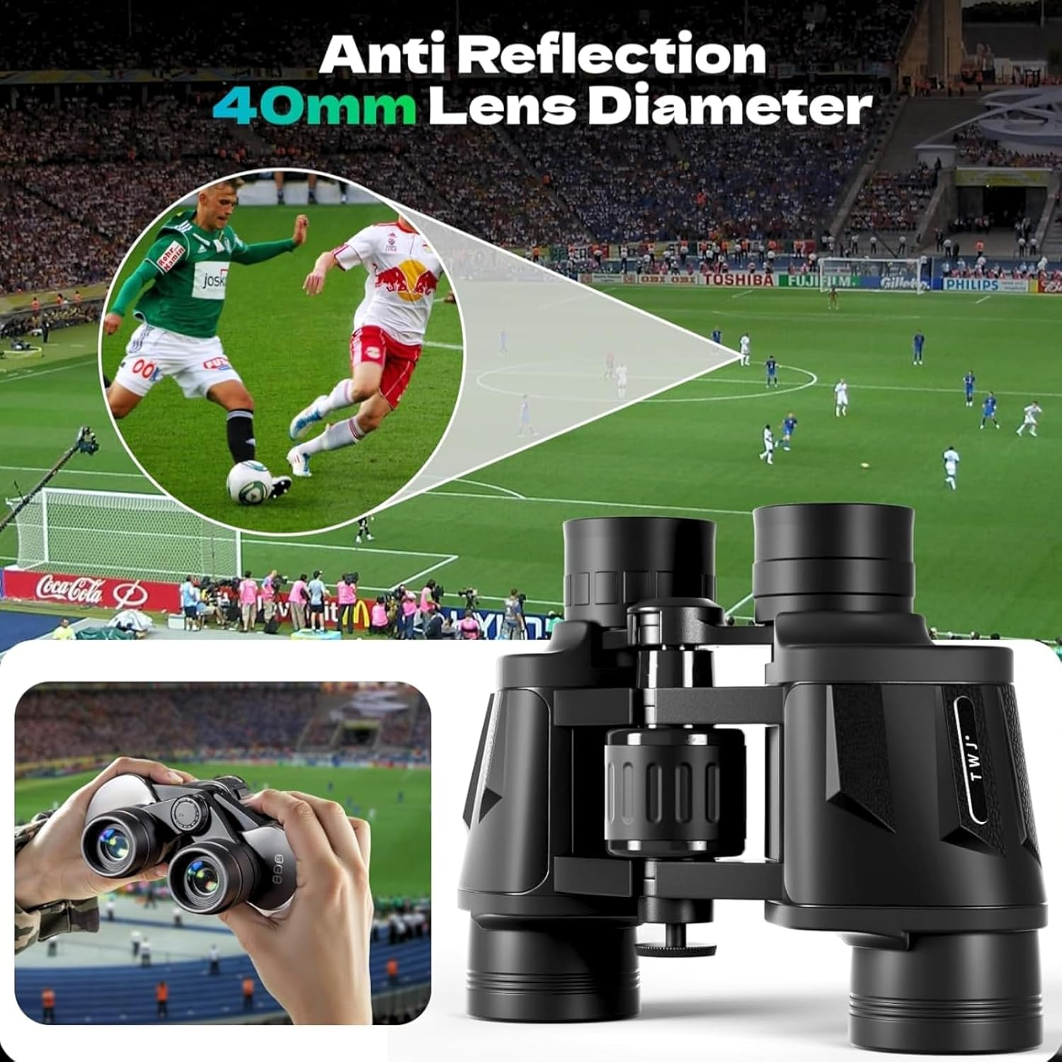 Powerful Military Tactical Binoculars for Adults Kids，Compact Small Lightweight High Powered Quality Long Range，For Bird Sport Watching Stargazing Hunting Theater Opera Concerts Travel Cruise Ship image number 1
