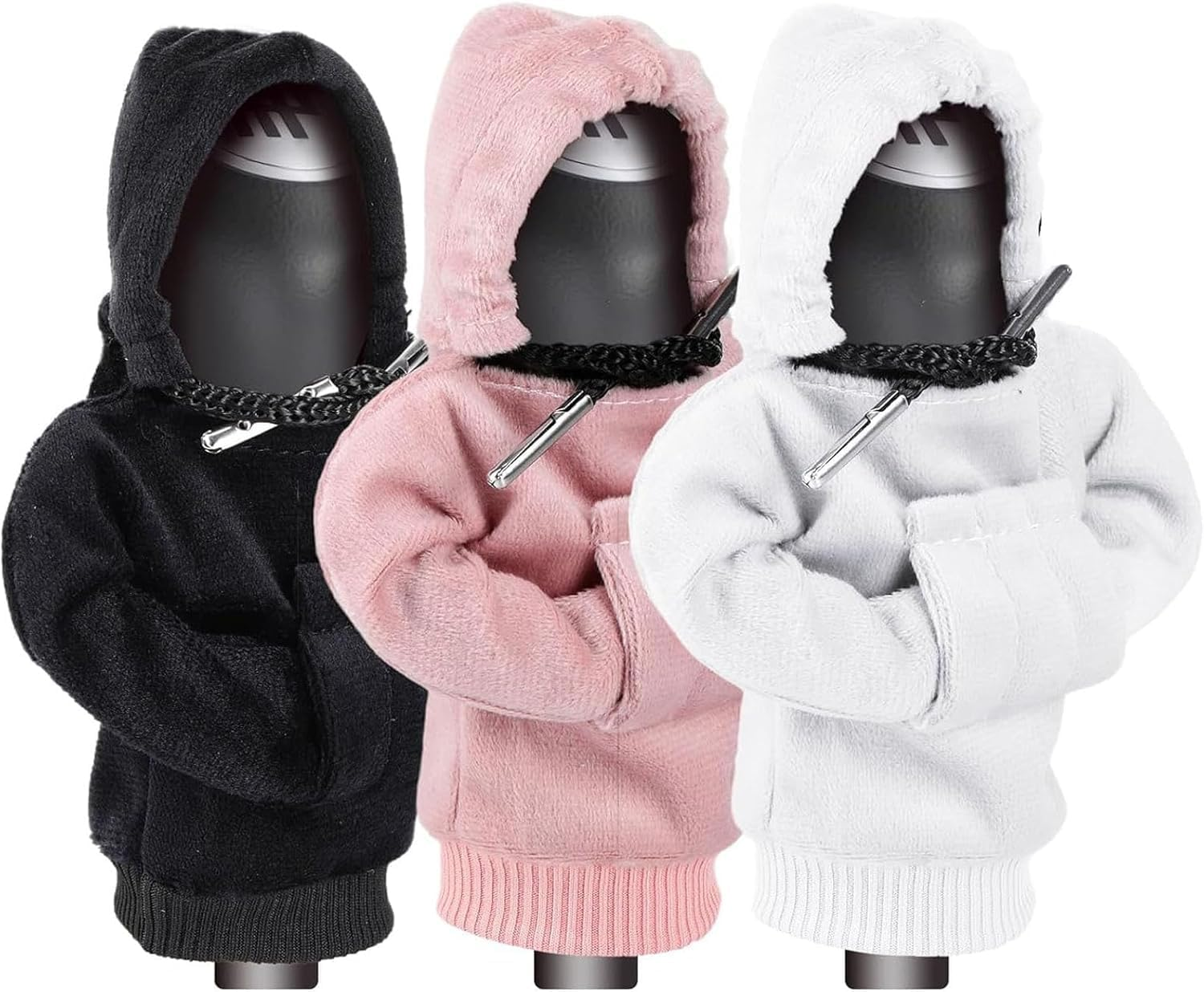 Gear Shift Cover, Universal Shift Knob Cover, Funny Sweater Hoodie for Gearshift, Car Shifter Stick Protector Decoration (Black, Pink, White, One Size)