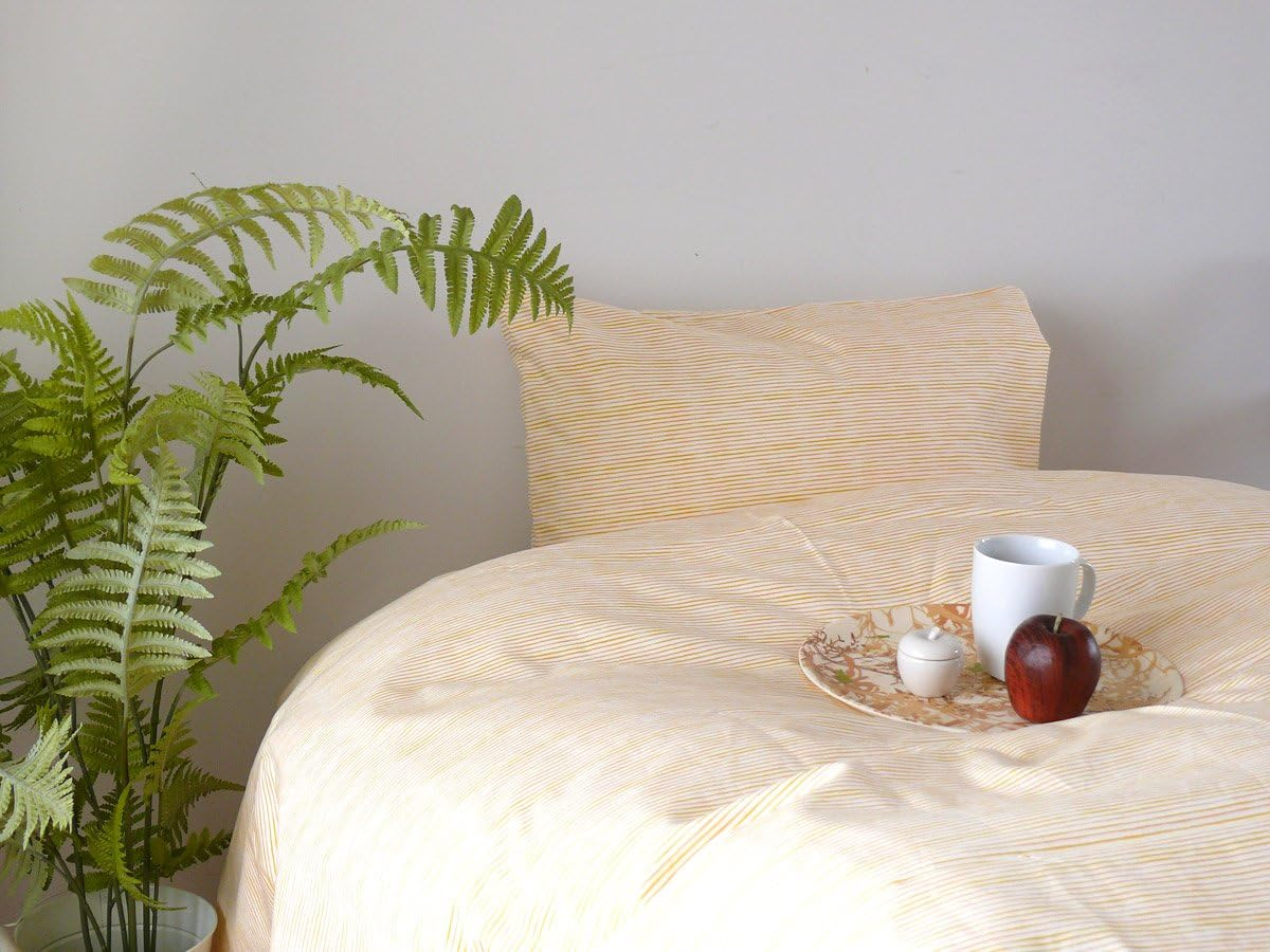 Quarter Report Duvet Cover Cotton Linen Double Mallow Yellow Approx. W 74.8 X H 82.7 Inches (190 X 210 Cm) Comforter Case (Zipper) [Made in Japan] image number 3