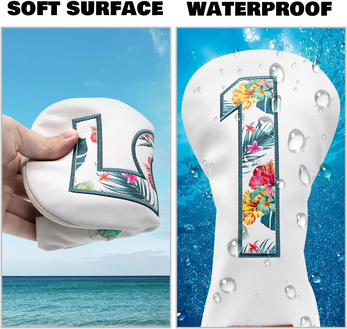 BAIRBRE Golf Club Covers Driver Covers Fairway Wood Headcover Hybrid Cover Leather Mallet Putter Covers Blade Headcovers Golf Head Covers for Most Brand image number 6