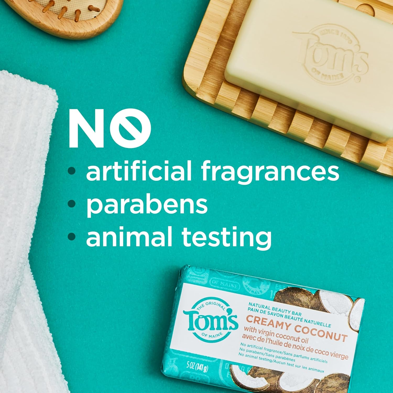 Tom'S of Maine Natural Beauty Bar Soap with Virgin Oil, Coconut, 5 Ounce, 6 Count image number 4