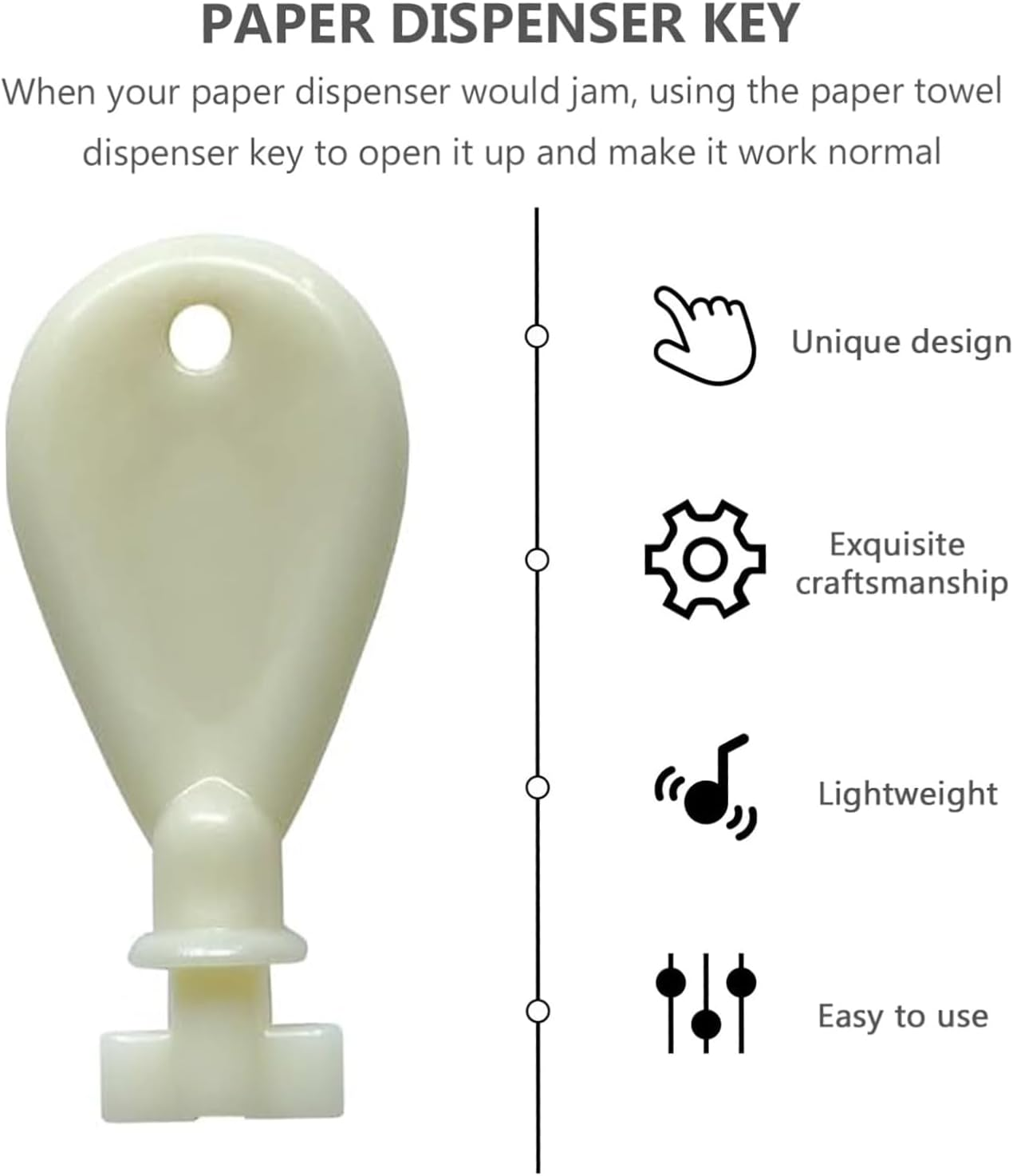 Yharnamite 2 Pcs Tissue Box Key, Paper Towel Toilet Paper Dispenser Key, Replacement Paper Towel Holder Spare Key for Home, Public, Office image number 4