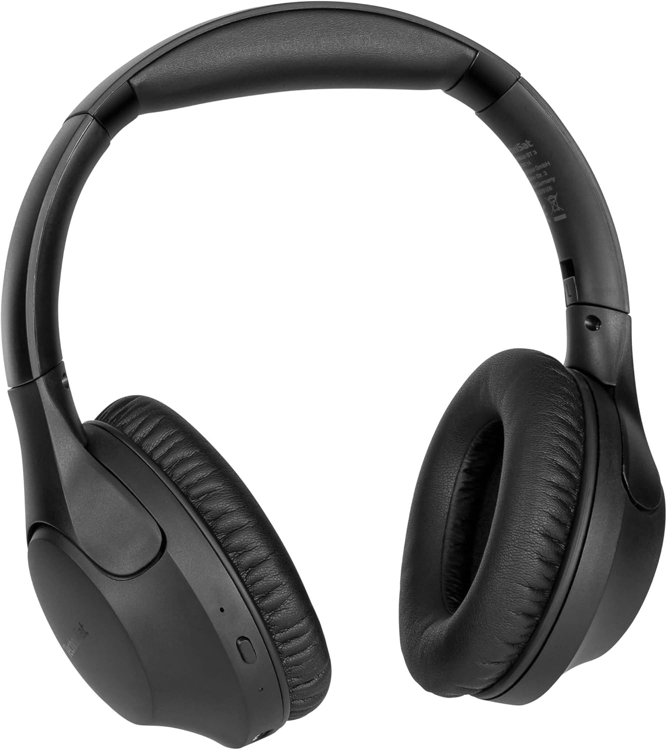 Technisat STEREOMAN 3 BT Wireless Bluetooth Headphones (Bluetooth, Bass Boost, Built-In Battery, Built-In Microphone, Adjustable Headphone Length, Padded, Music Control) Black image number 2