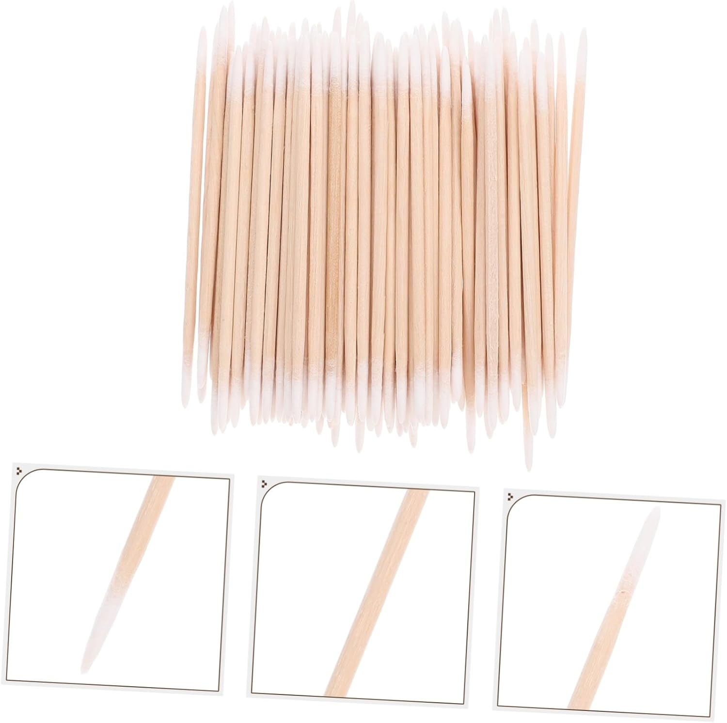 KICHOUSE Makeup Wipes Brow Tint Double Pointed Cotton Swabs Soft Gentle for Electronics Jewelry Cleaning
