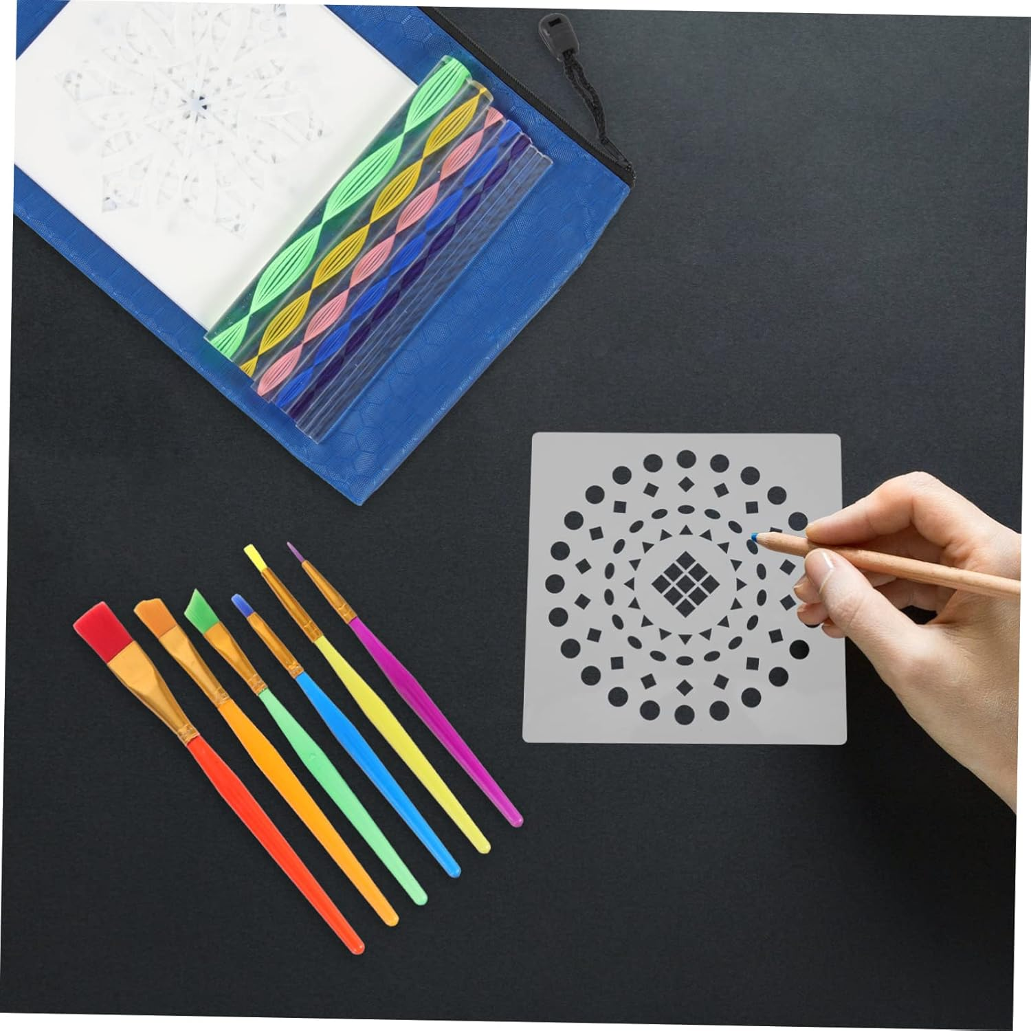 OHPHCALL Professional Mandala Dotting Tool Multi-Function Rocks Painting Kit DIY Art Accessories