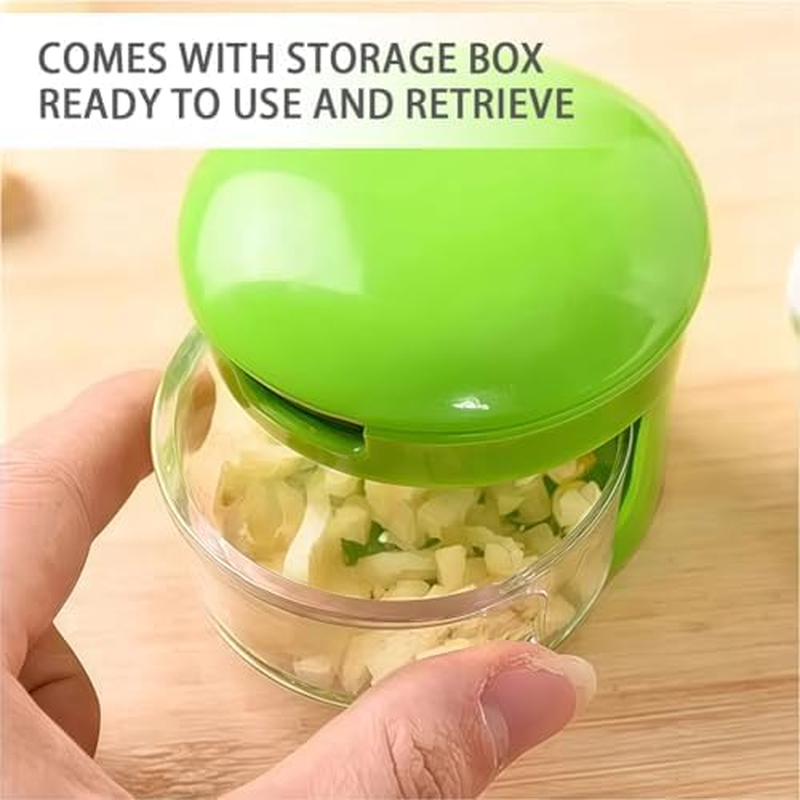 Mini Garlic Crusher, Large Capacity Garlic Mincer, Ergonomically and Angled Teeth Design, Kitchen Gadget to Press Clove and Smash Ginger, Easy to Clean image number 3