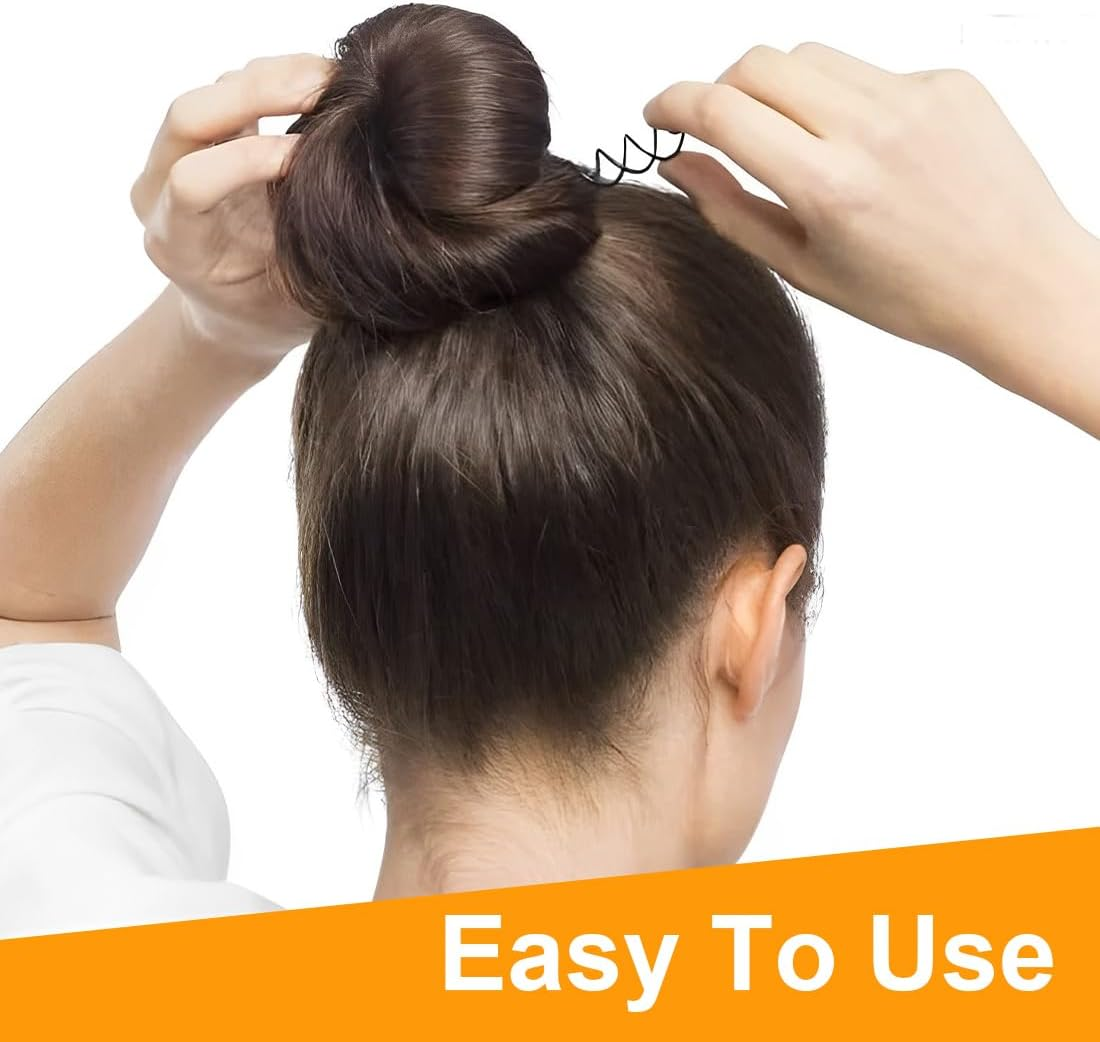 AOEVUIR Spiral Hair Clip Black Hair Styling Spiral Pin for DIY Hair Style Pack of 20 image number 4