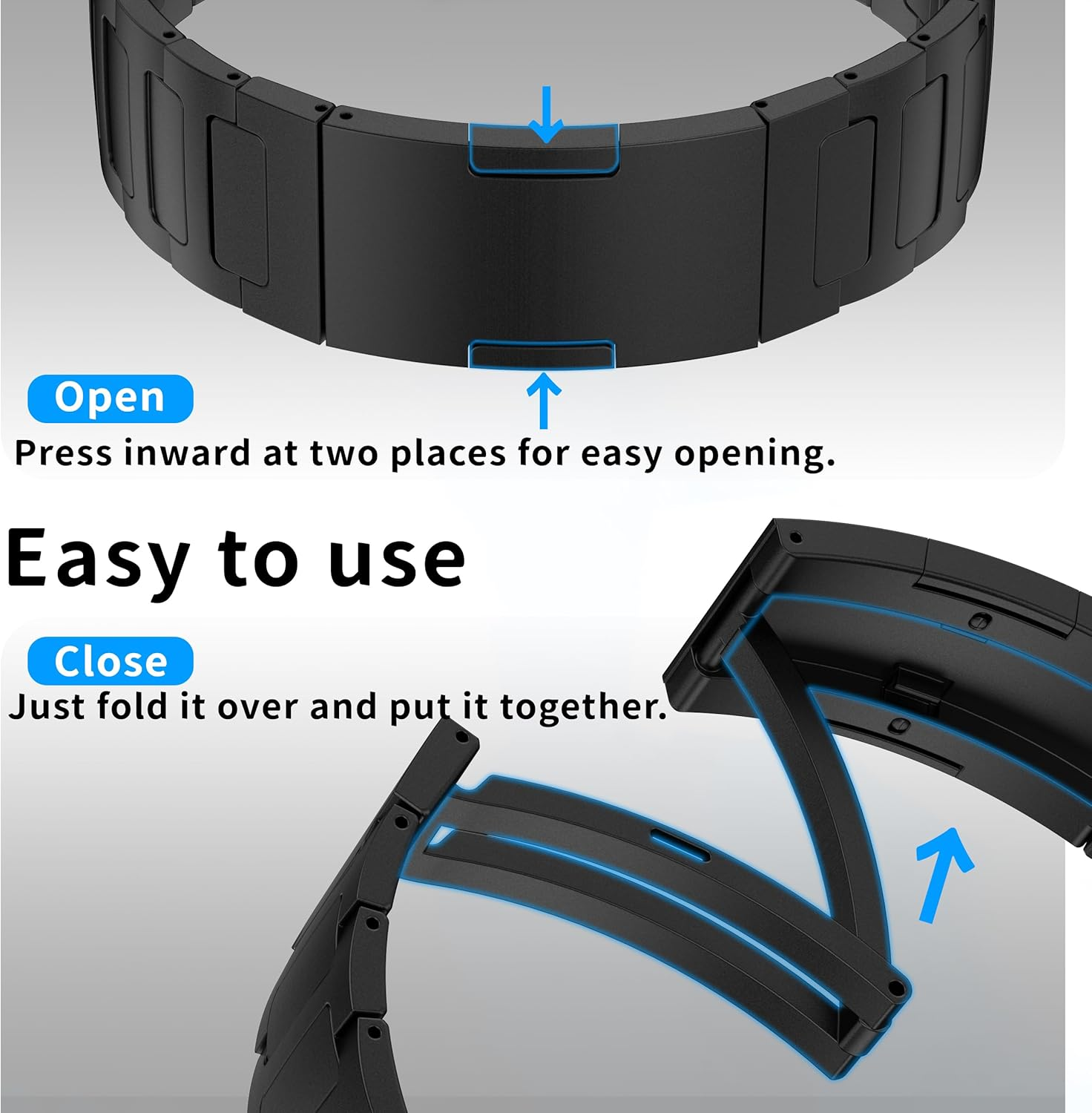 Zumyzu Titanium Bands Compatible with Apple Watch Ultra 3/2/1 Series 11 10 9 8 7 6 5 4 SE, Band for Apple Watch 49Mm 46Mm 45Mm 44Mm, 49G Lightweight Pure Titanium Metal Strap for Iwatch - Black image number 6