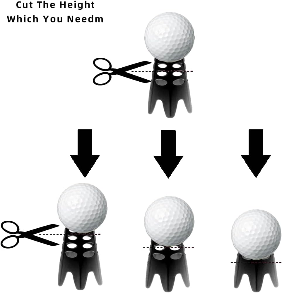 Plastic Golf Tees, 24Pcs Golf Simulator Tees for Home, Outdoor Indoor Golf Tees Simulator Practice Training, Golf Mat Tees for Winter Turf and Driving Range image number 4