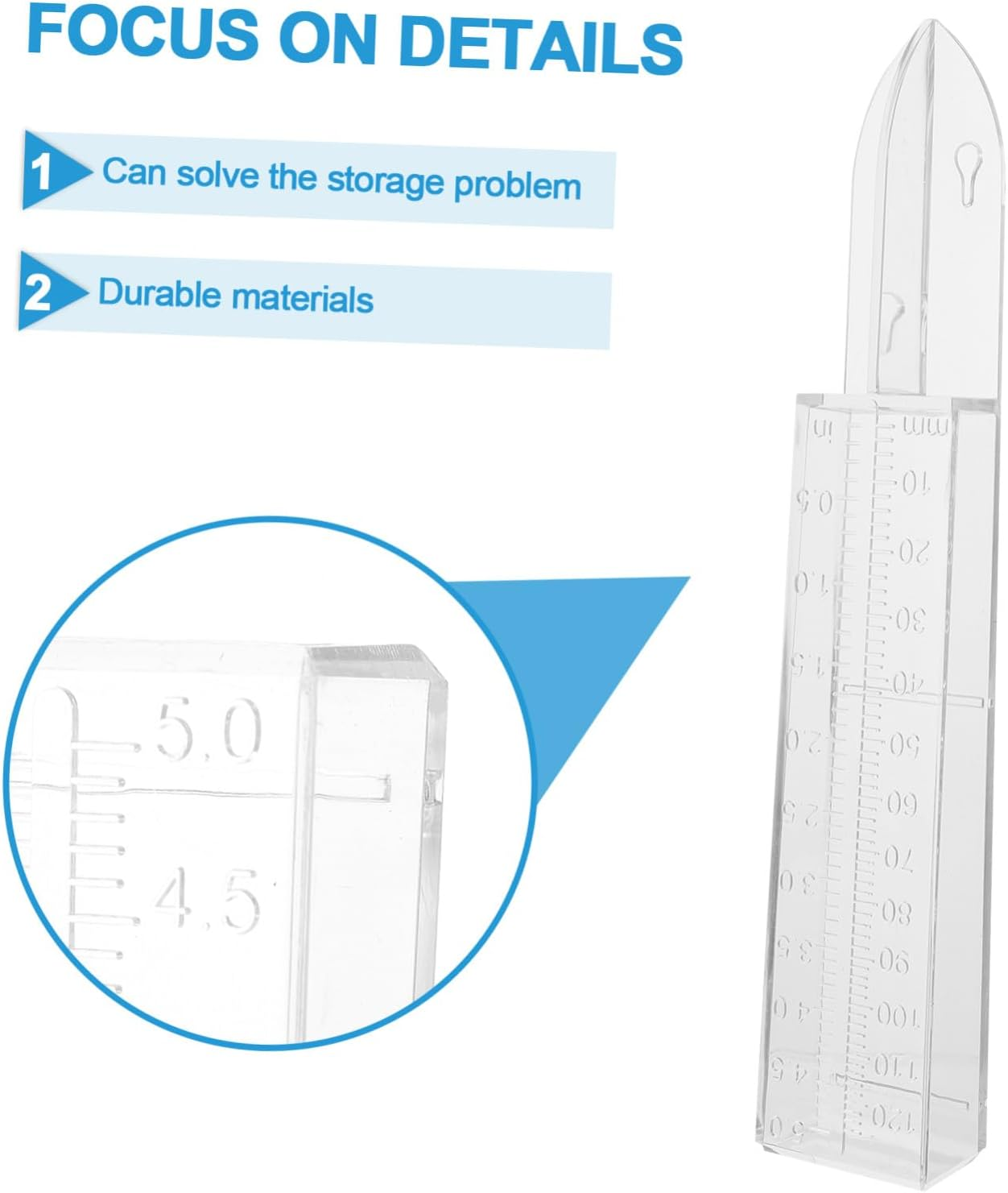 Outdoor Plastic Rain Gauge with Graduated Measuring Container for Garden and Agriculture Accurate Water Collection Tool for Climate Research and Meteorological Statistics image number 3