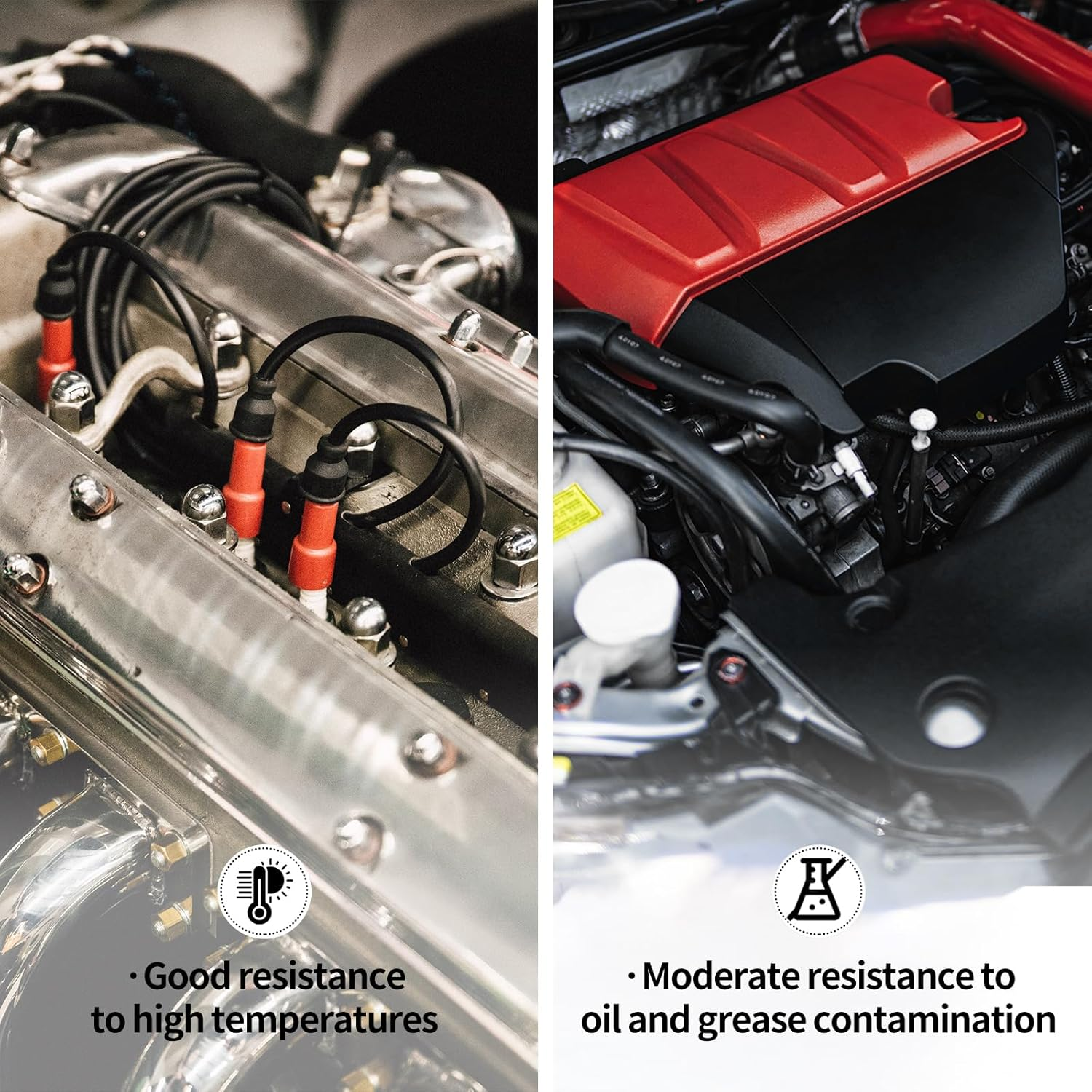 1/4 Inch ID Fuel Hose, 6Mm ID High Pressure Fuel Line NBR Rubber Hose, for Automotive, Marine Engine Tube Fuel System Hose Black - (5M/16FT)