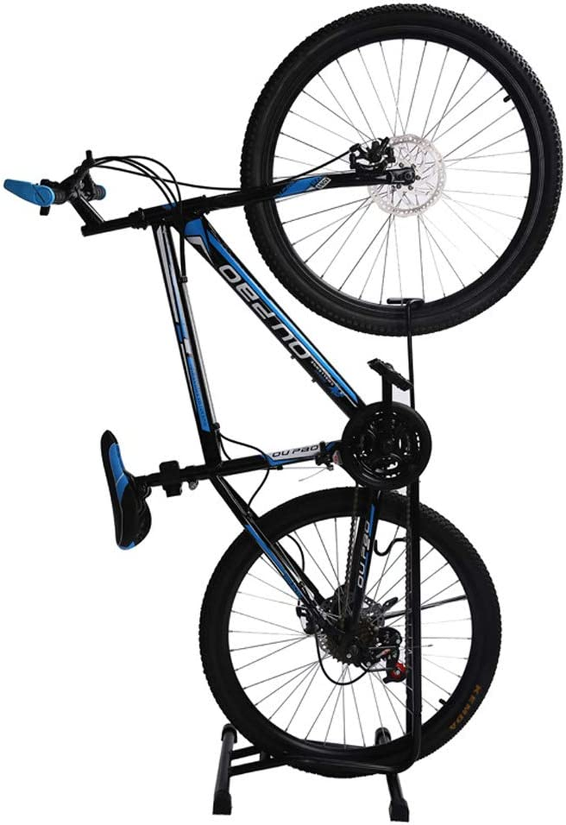 Horizontal and Vertical Bike Rack Floor Packing Stand, Solid Steel Construction, Non-Slip Feet, Space Saving Design for Living Room, Bedroom, Garage, Size-Xl image number 6