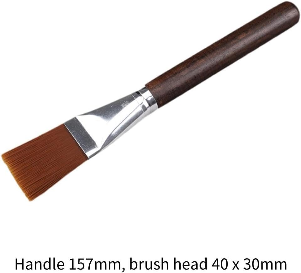 ＫＬＫＣＭＳ Espresso Coffee Brush Wood Handle Coffee Machine Cleaning Brush Teapot Cleaner Brush, Small Black image number 3