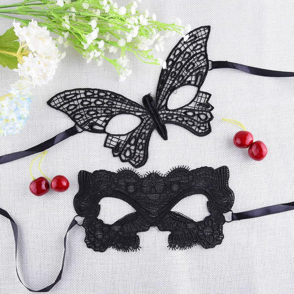 SIQUK 30 Pieces Lace Masquerade Mask Women Venetian Masks Lace Mask image number 5
