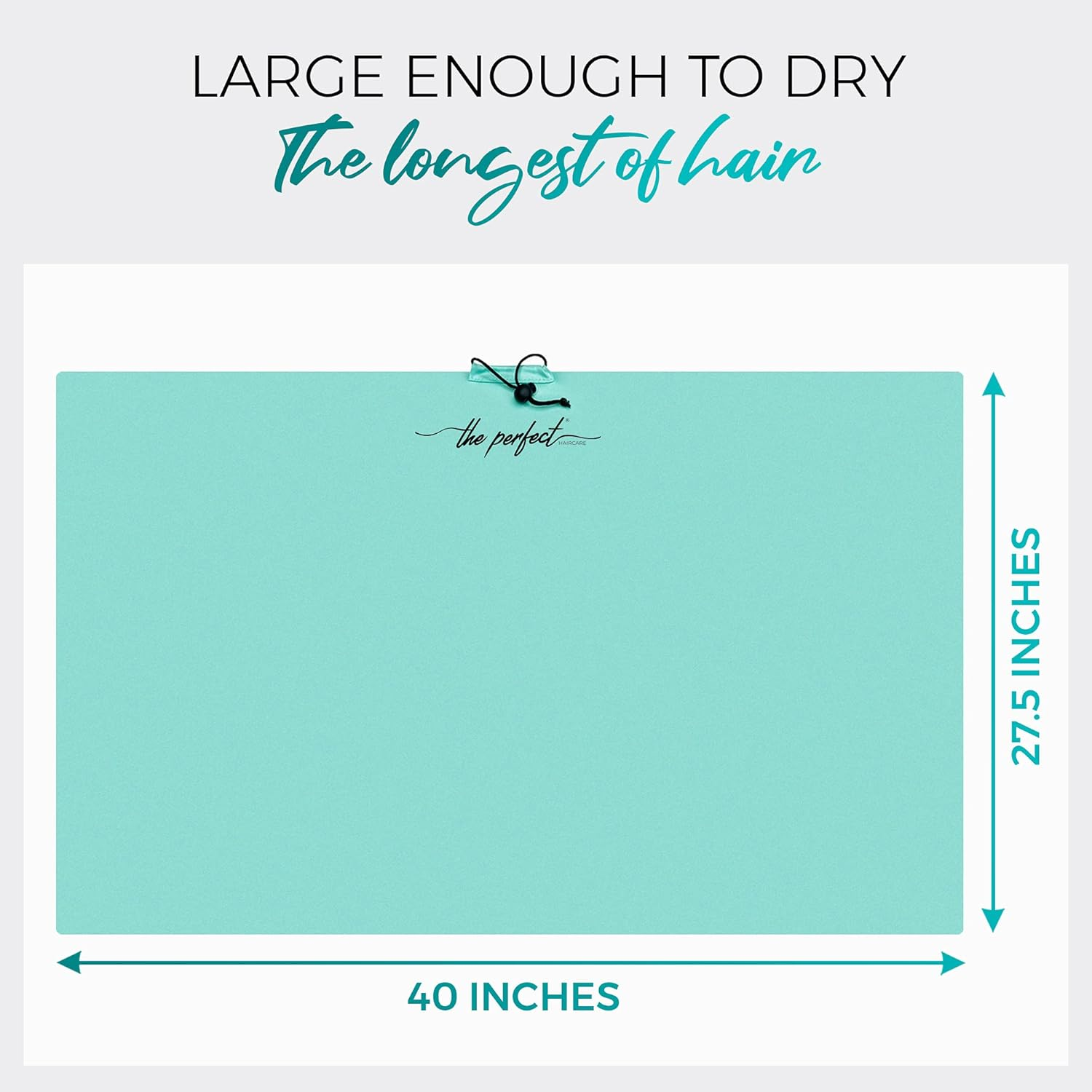 Microfibre Hair Towel Wrap for Women - Absorbent Quick Drying Turban for Wet, Curly, and Long Hair for Women, Girls, and Kids - anti Frizz - the PERFECT HAIRCARE - Aquamarine image number 6