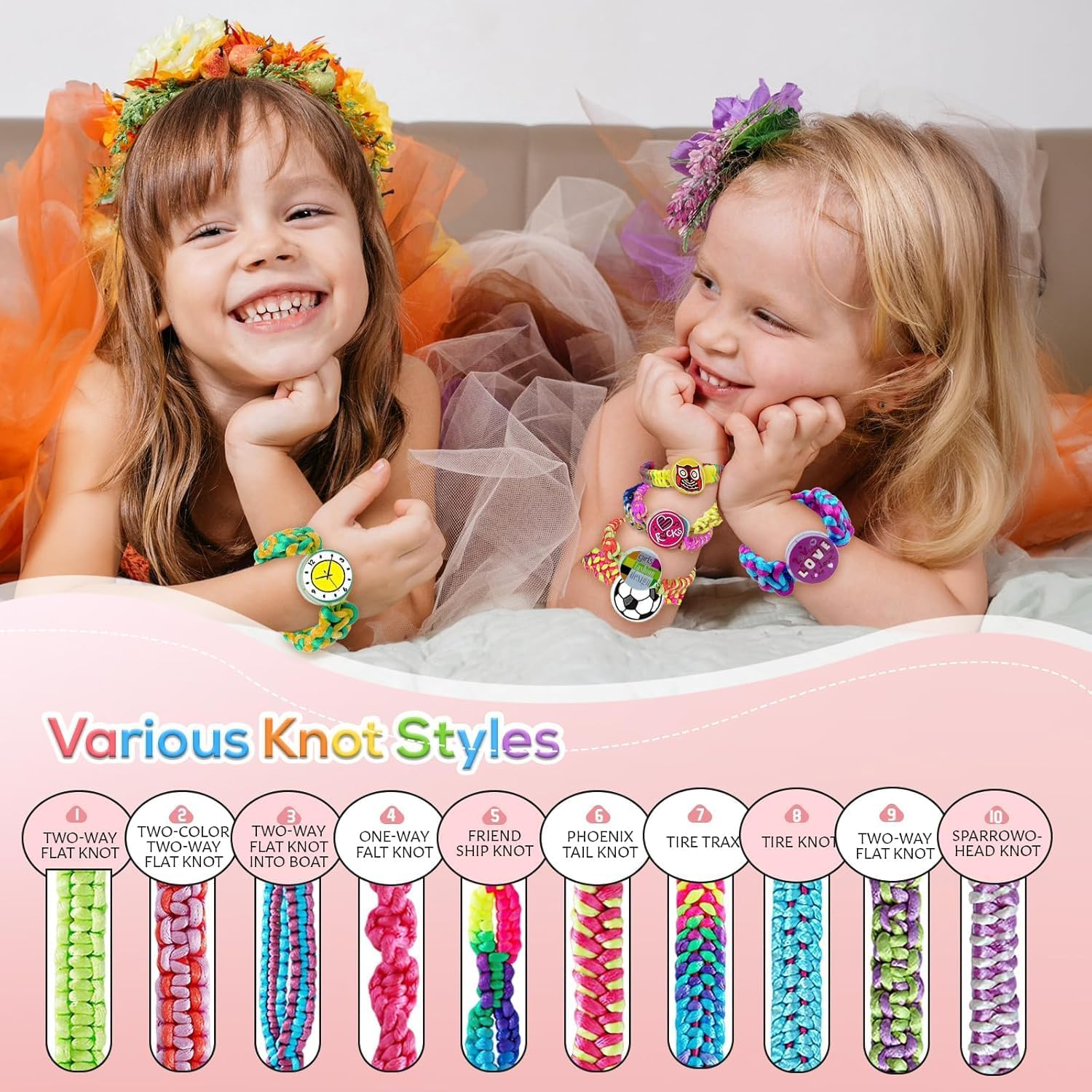 CYZAM Friendship Bracelet Making Kit, Art and Craft Set for Kids Ages 8-12, DIY Bracelet String Maker Kit Toys for Teens 6 7 8 9 10 11 12 Years Old Girls image number 1