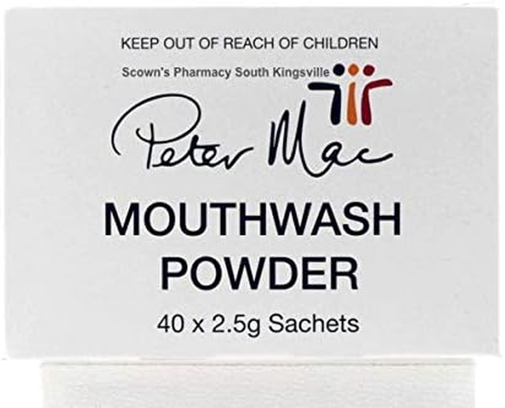 Peter Mac Mouthwash Powder 40 X 2.5G Sachets Sodium Biocarbonate Oral Hygiene image number 4