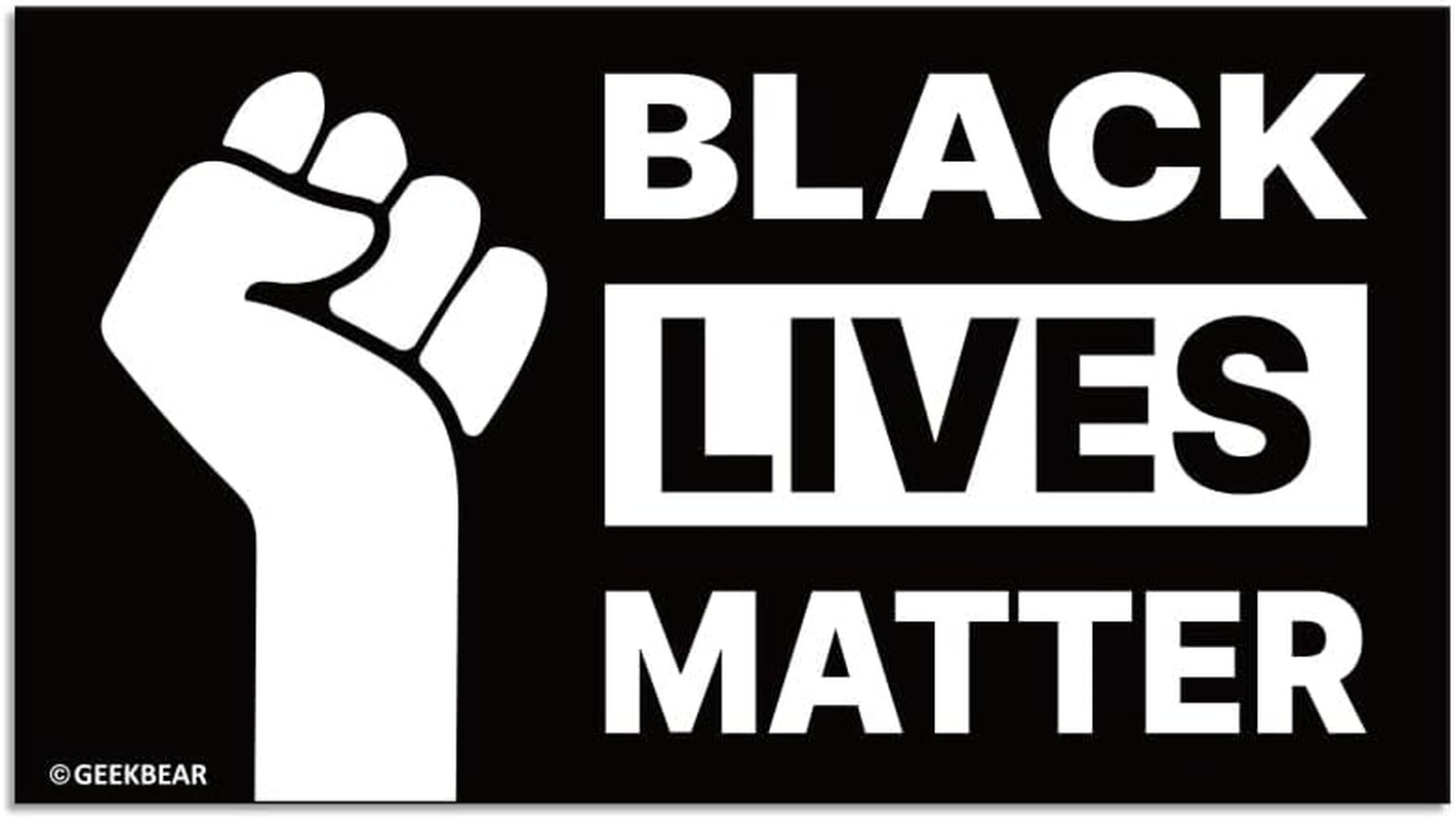 GEEKBEAR Black Lives Matter Car Magnet - Reflective, Weather-Resistant, Eye-Catching - 7 X 4 in (Fist)