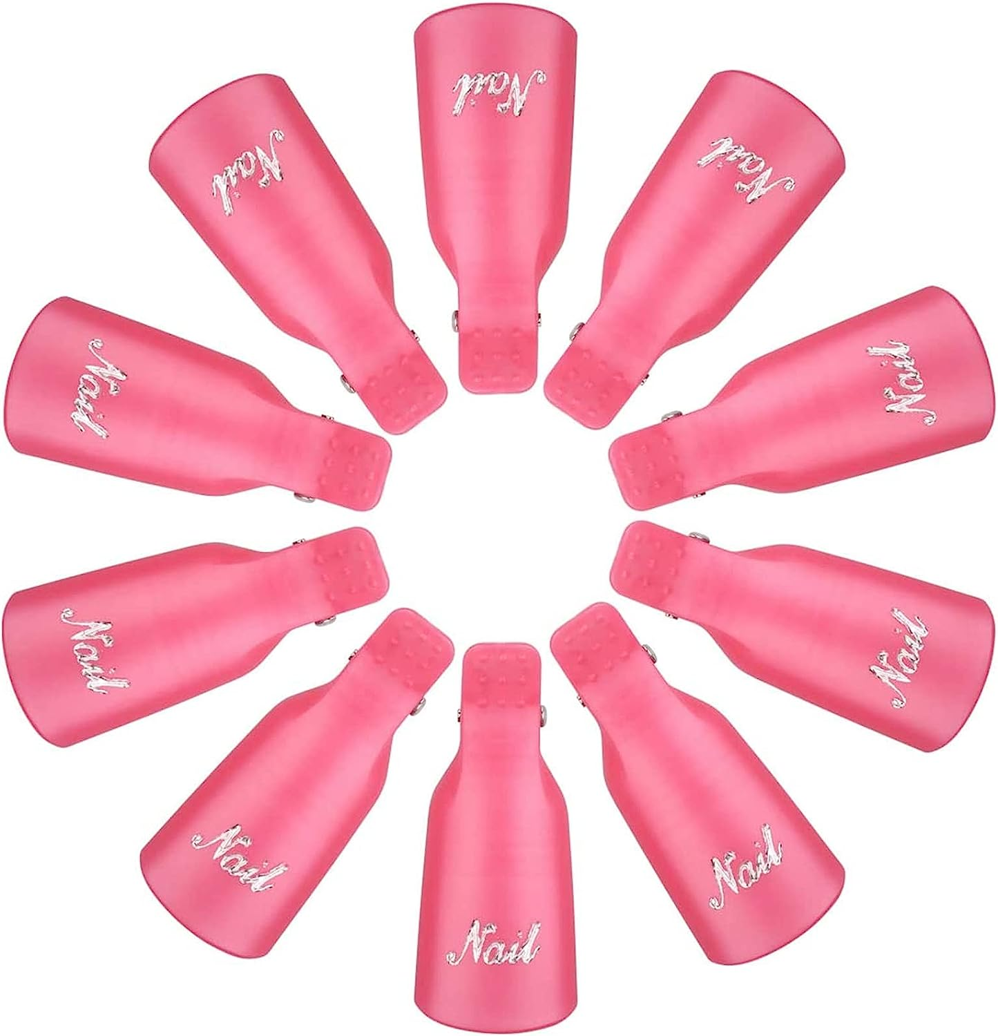 TAVVKE Nail Polish Remover Clips Set, Nails Art Gel Cap Soak off Clip UV Manicure Acrylic Nails Wrap Tool 10 Pcs (Purple)