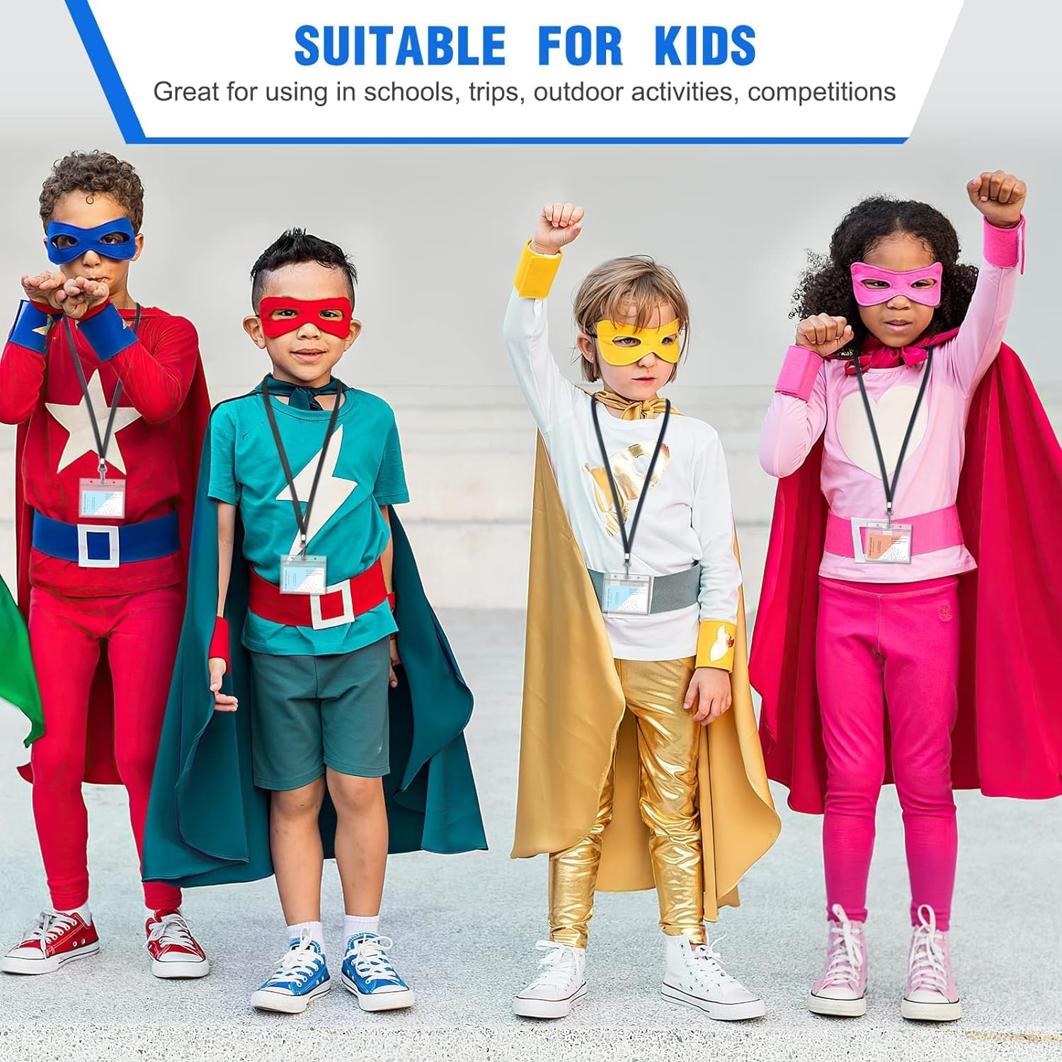 UKKQES 50 PCS Flat Neck Lanyards for Office ID Name Tags, Bulk Flat Lanyards with J Hook Clip Waterproof Lanyard, Business image number 3