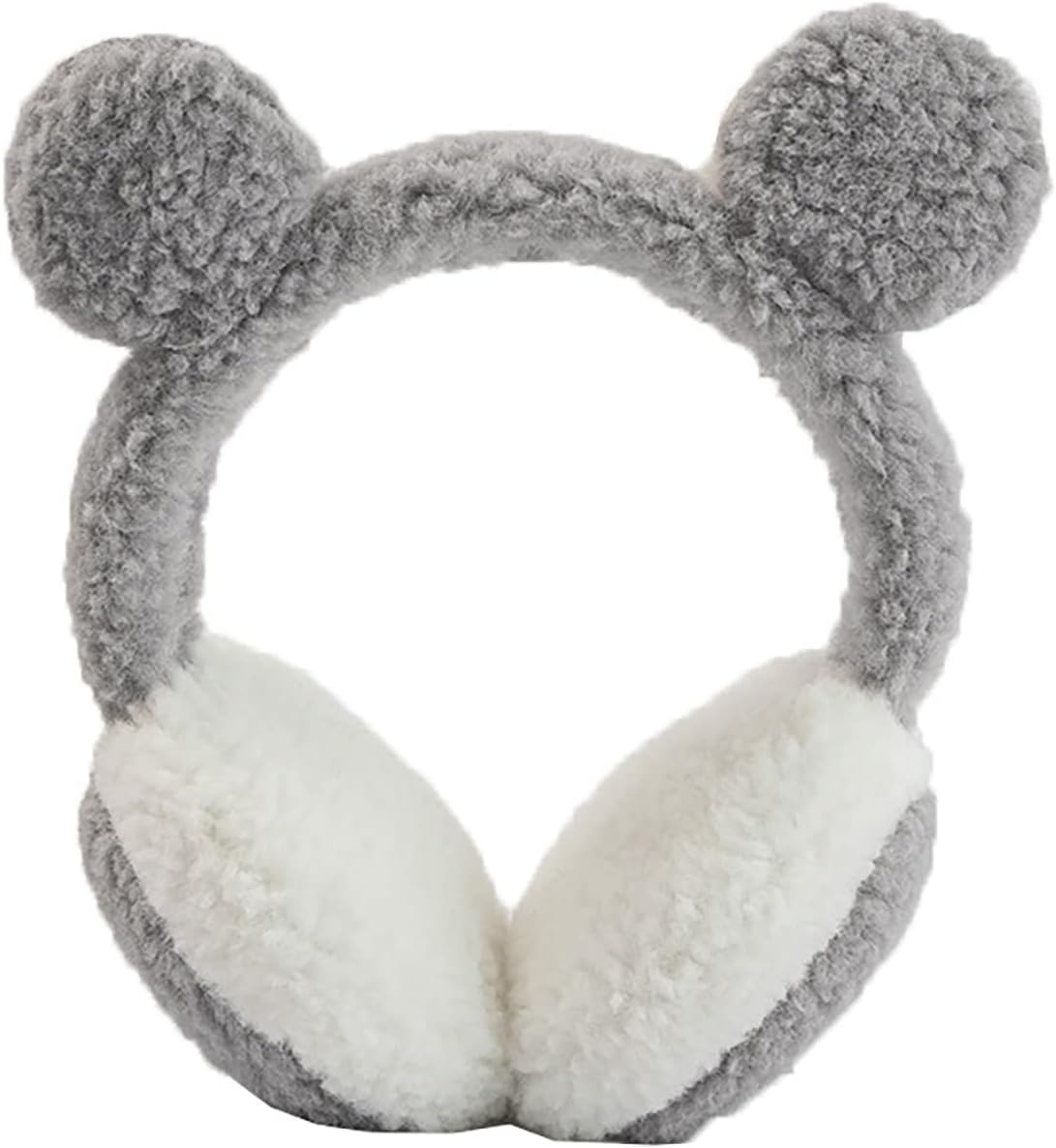 Winter Earmuffs Girls Foldable Cute Cartoon Plush Fluffy Earmuffs Winter Warm Ear Warmers for Kids Women Color-6 image number 1