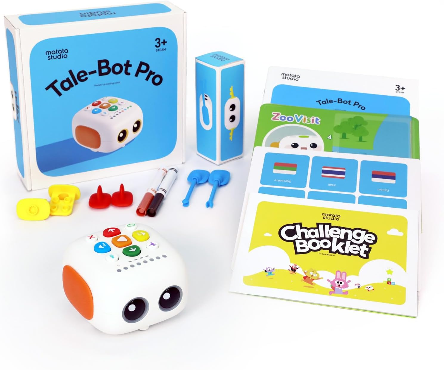Matatastudio Talebot Pro Programmable Robot for Children, 3-5 Interactive Robot Toy for Multilingual Education and Early Programming Learning, STEM Learning Toy, Toddler Robot Kit image number 2
