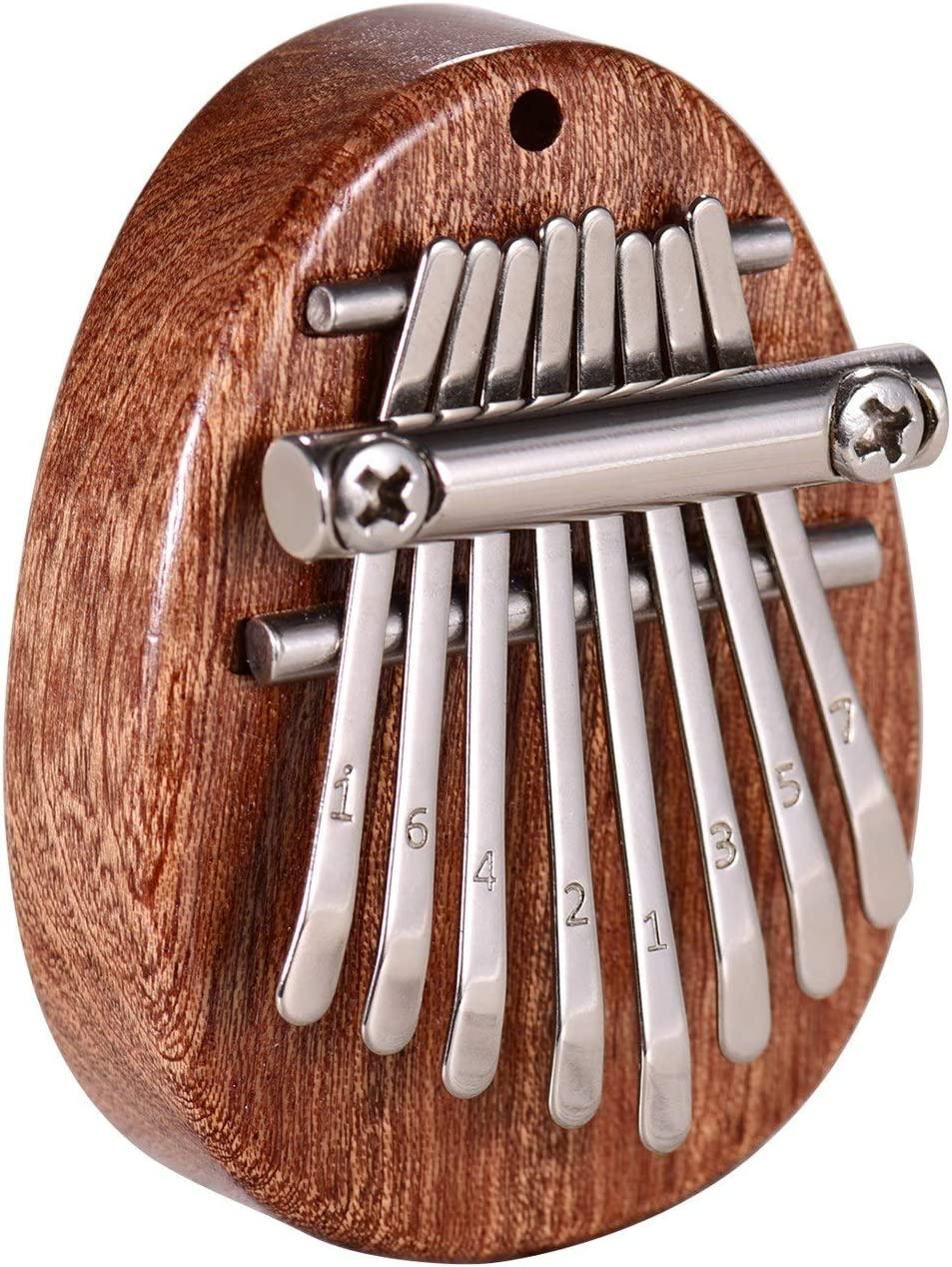 8 Key Mini Kalimba Thumb Piano Finger Percussion Keyboard Mini Kalimba Key Ring image number 4