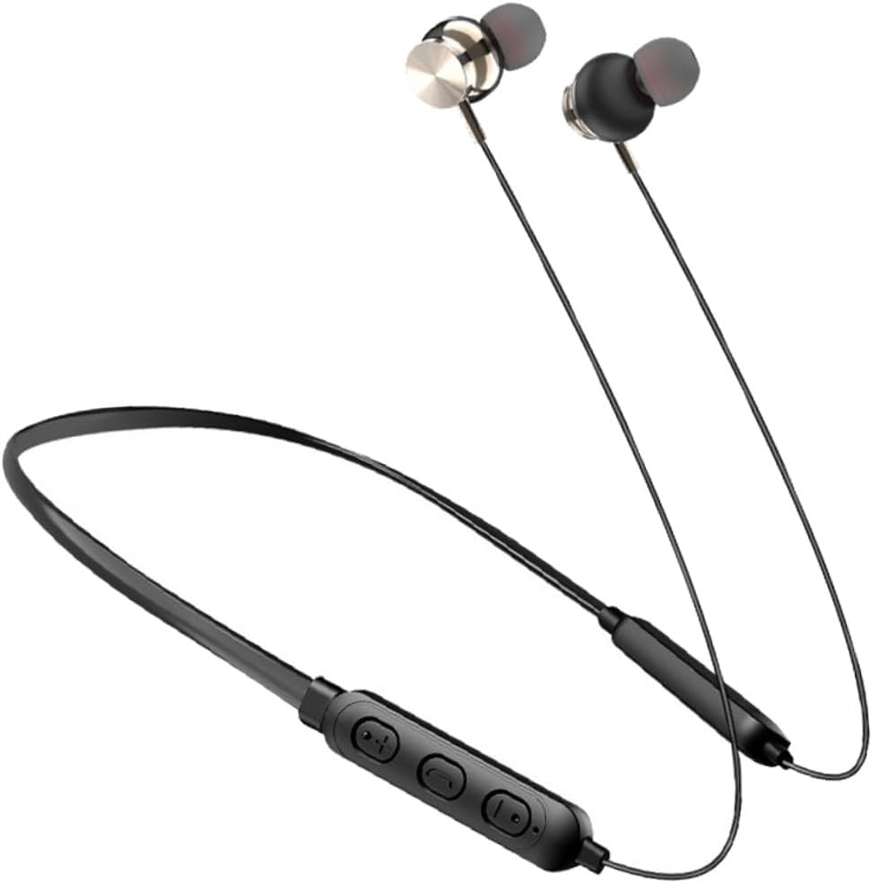 DOITOOL Neck Hanging Wireless Earpiece Stereo in Ear Earbuds with Magnetic Neckband Comfortable Tilted Design for Sports and Outdoor Use Hands Calls and Volume Control image number 3