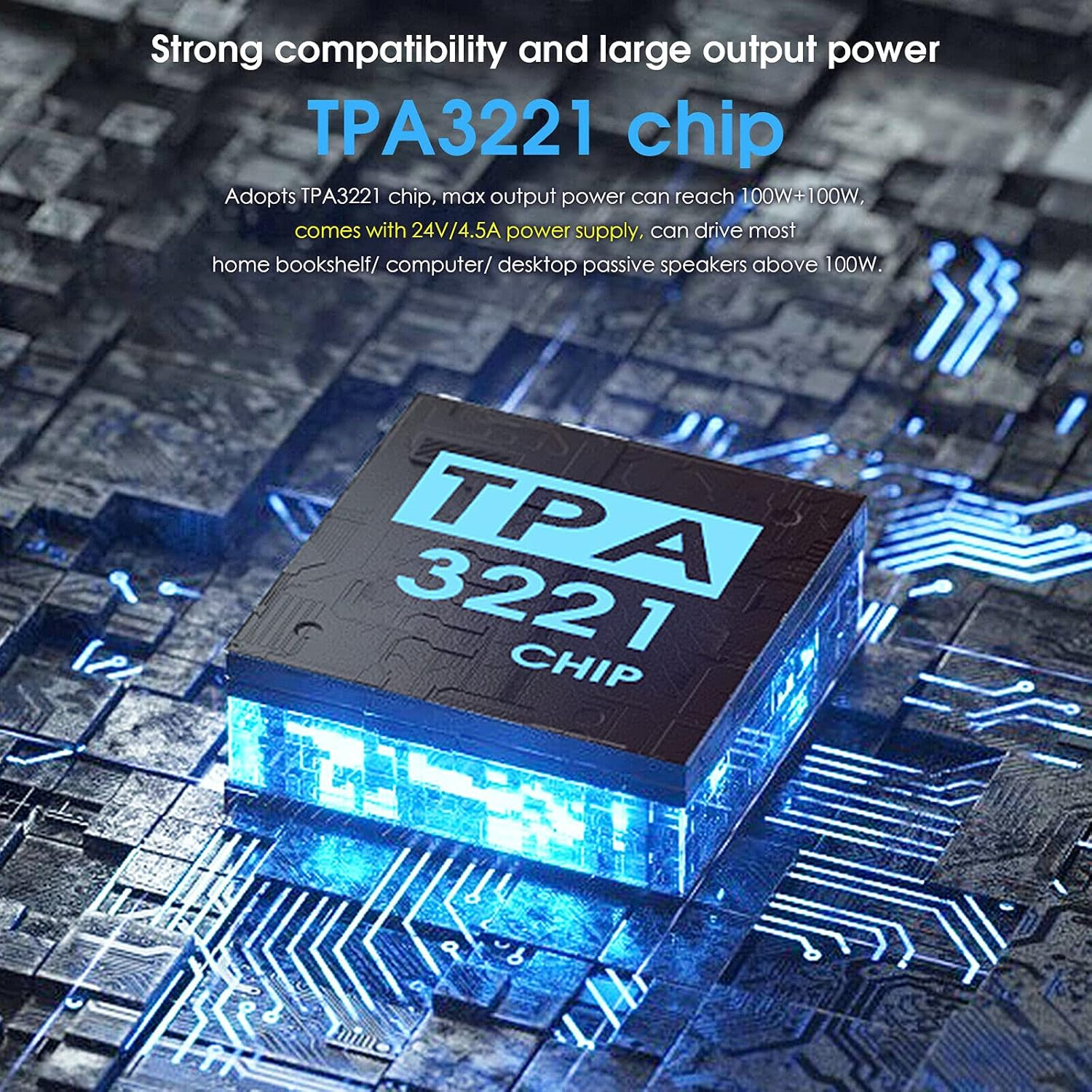 Nobsound 1002P Mini TPA3221 Stereo Digital Power Amplifier MM Phono/Home Turntable Amp 100W &times;2 image number 6