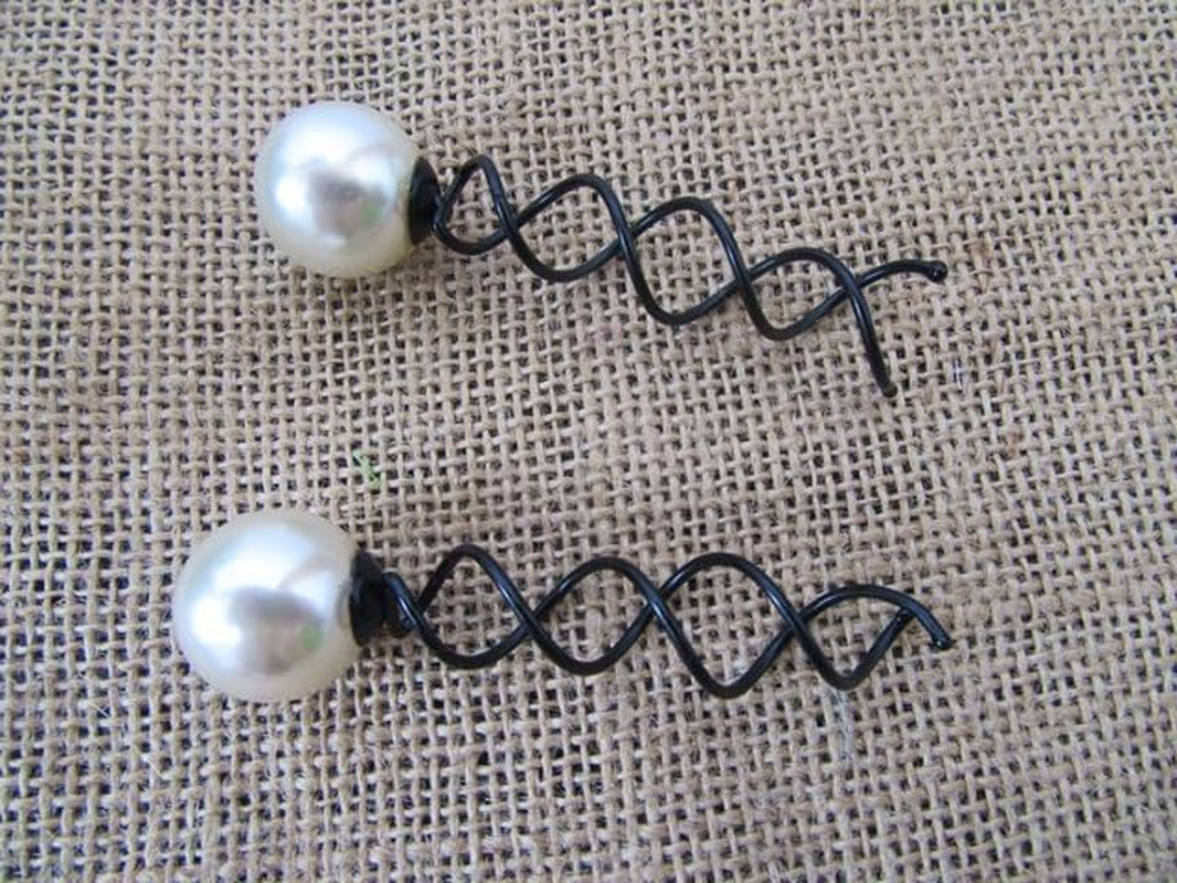 12Packs X 2Pcs Spiral Twist Screw Hair Pin Bobby Clip Tie Ponyta image number 2