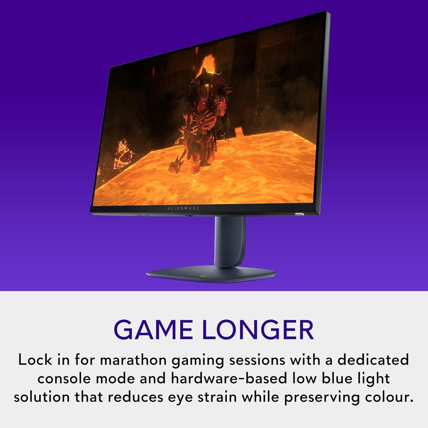 Alienware 27 Gaming Monitor - AW2725DM - 27-Inch QHD (2560 X 1440) up to 180 Hz Display, 1Ms Gray to Gray, IPS Panel, NVIDIA G-SYNC, AMD Freesync, VESA Adaptivesync, VESA Displayhdr 400 image number 2