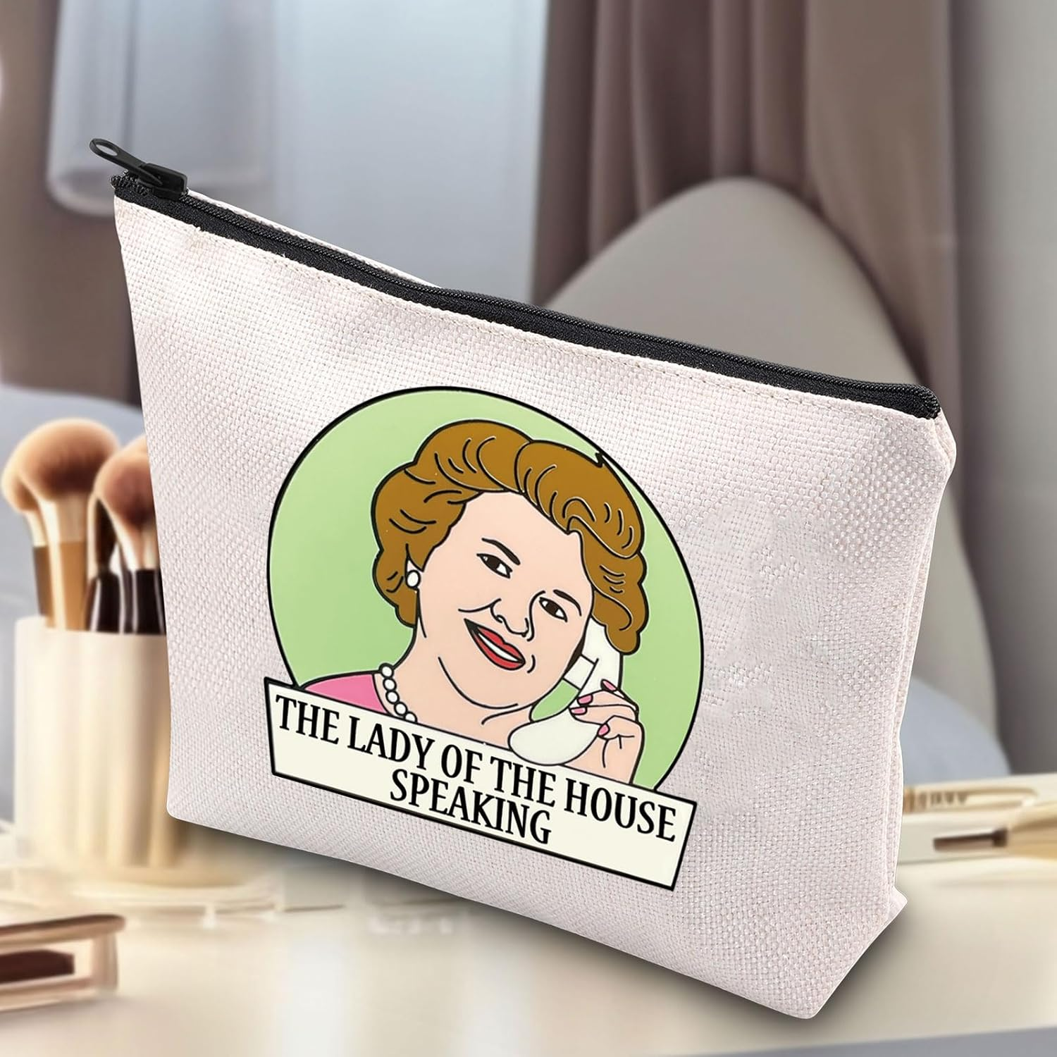 G2TUP Mrs Bucket Makeup Bag Mrs Bucket Bouquet TV Show Gifts the Lady of the House Speaking Hyacinth Bucket Gifts, Lady Of, Fit image number 6