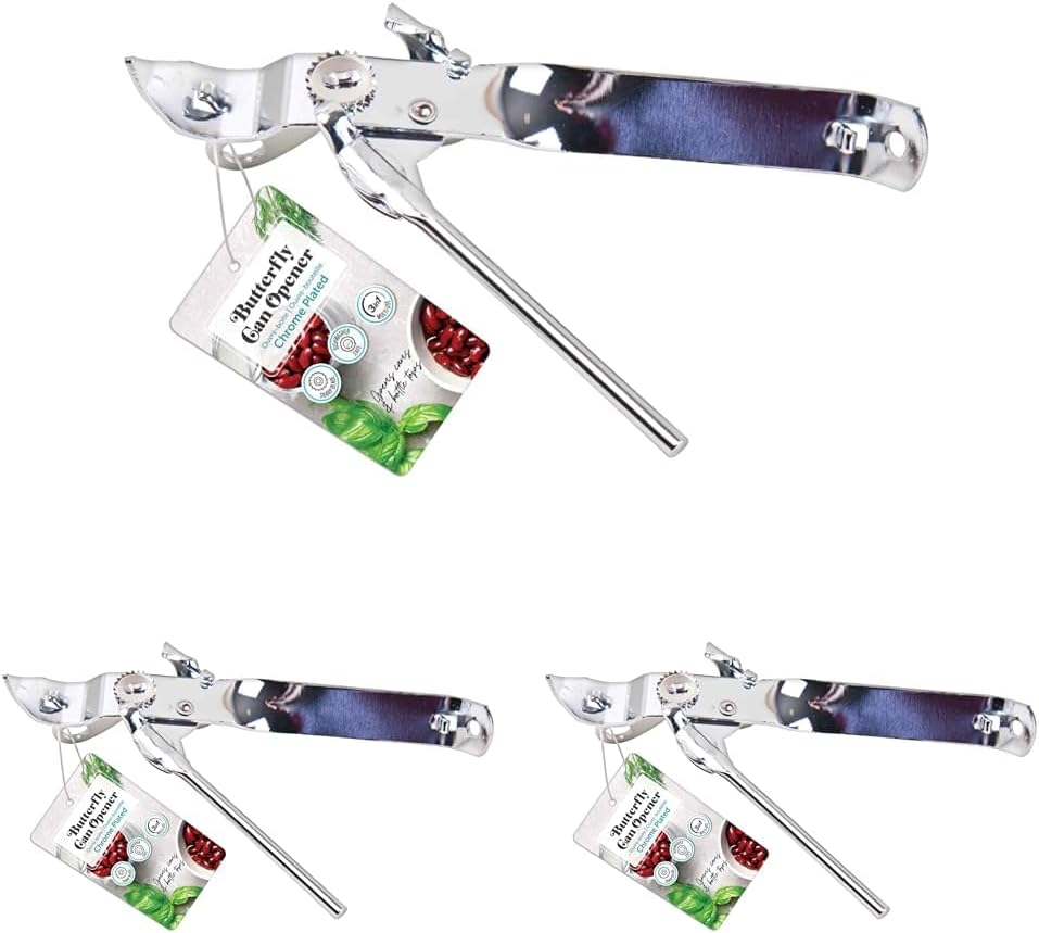 UBL Butterfly Style Can Opener, 17 Cm (Pack of 3) image number 1