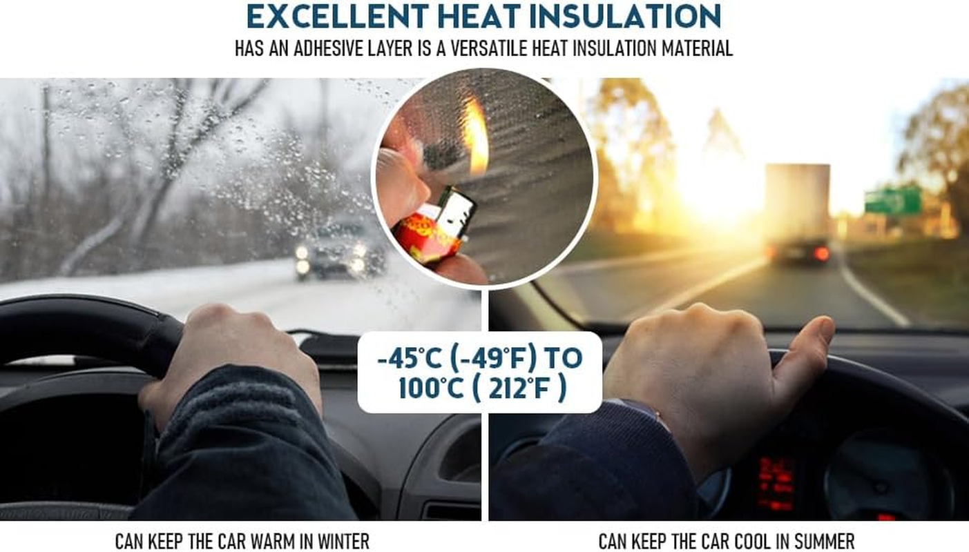 Car Sound Deadening Mat, Heat Shield Mat, Automotive Sound Deadener, Noise & Heat Insulation, Moistureproof Waterproof, 197Mil 10.76Sqft (10 Sheets 15.7" X 9.8") image number 5