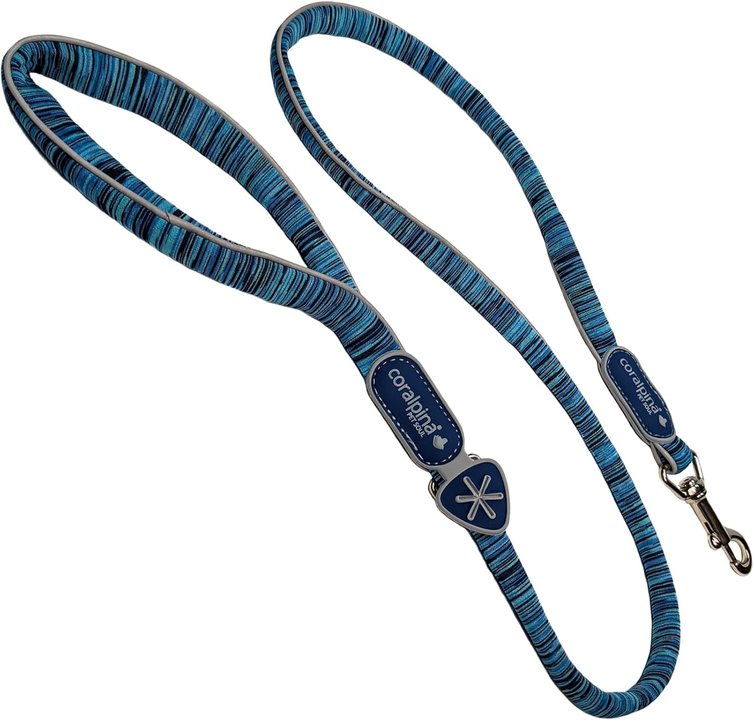 Coralpina - Powermix Simple and Durable Dog Lead with Reflective Parts and Padded Handle, Made of Durable Eco Materials and Nylon Core, Yellow Melange, Size 4/6