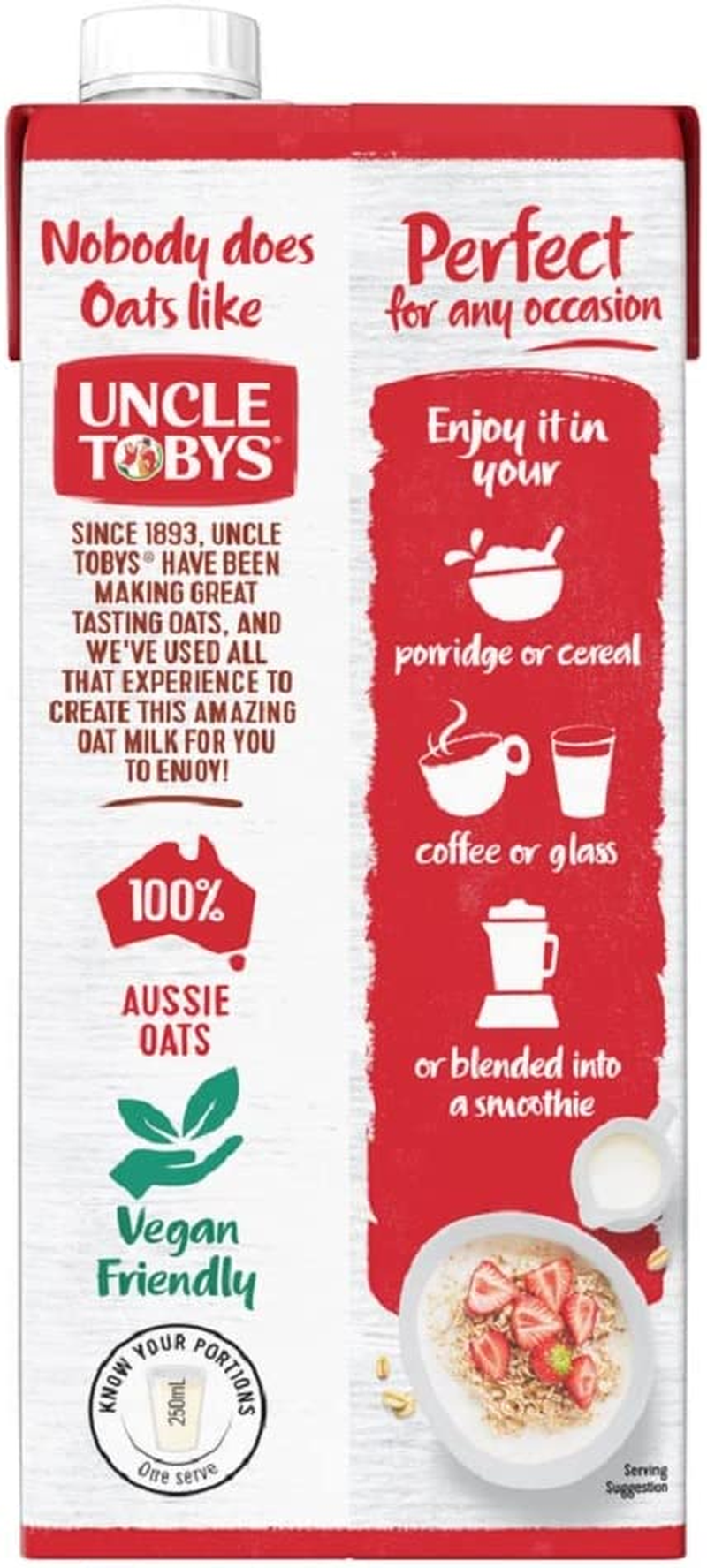 Uncle Tobys Oat Milk 1 Litre, Pack of 8 image number 2