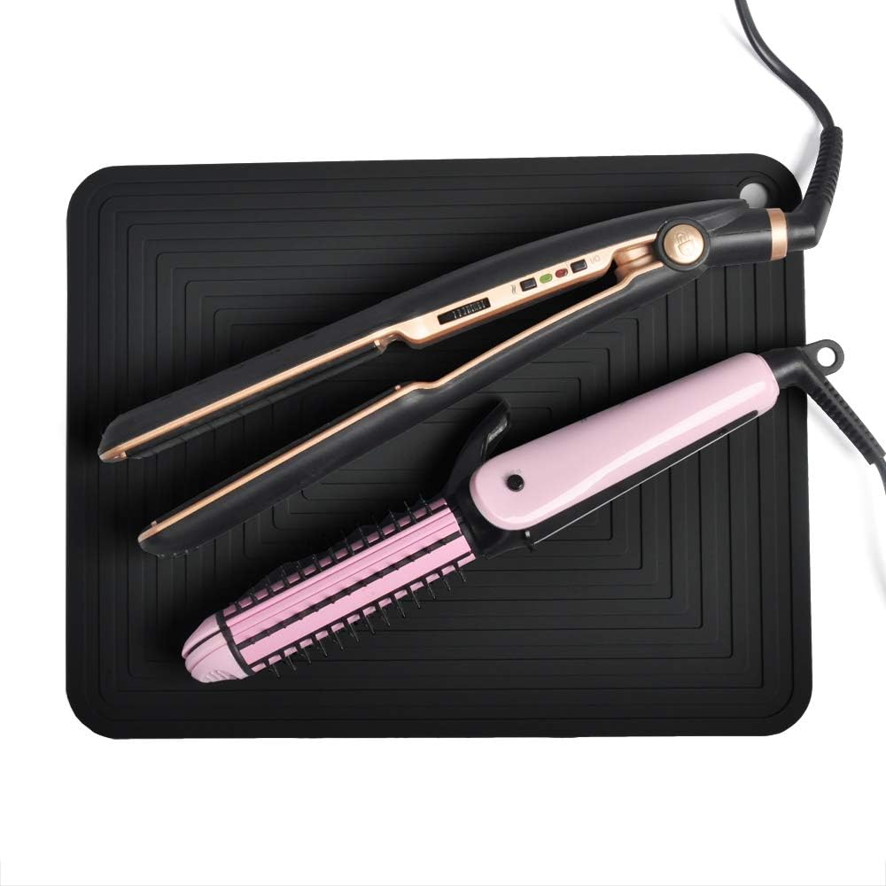 Silicone Trivet for Hot Pots and Pans &ndash; Heat Resistant Mat Pot Holder Thick & Heavy, Large 12&rdquo; X 9&rdquo; Non-Slip Hot Pad for Counter Protection Set of 2 (Grey) image number 2