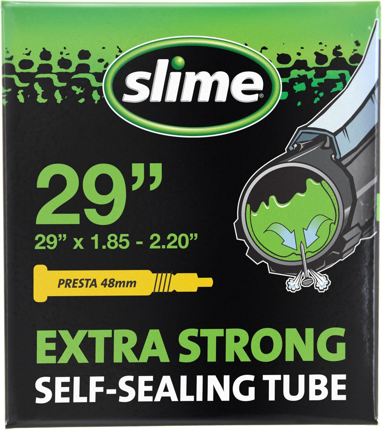 Slime Self Sealing Presta Valve Inner Tube - Black, 29 Inch image number 3