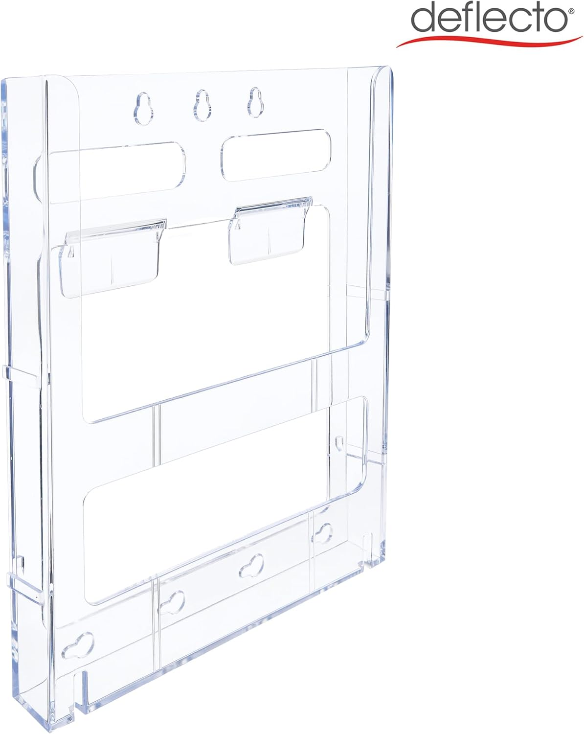 Deflecto Lit-Loc Literature Holder Modular Wall-Mountable A4 Clear Ref DE772001 image number 1
