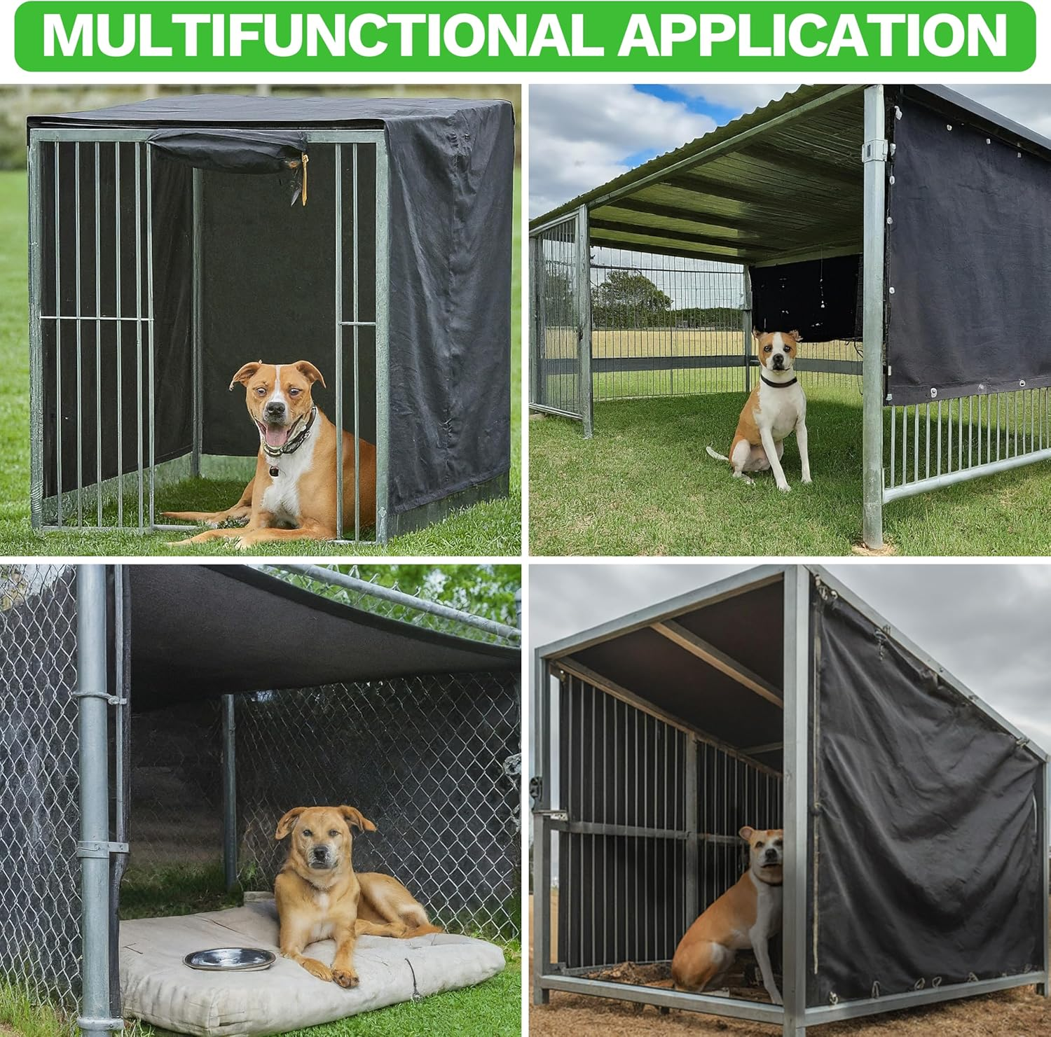 Colourtree 4' X 10' Black Shade Cloth Tarp with Grommets - 90% Sunblock, Durable Net Mesh Fabric for Dog Kennel, Plant Cover, Patio, Chicken Coop & Pet Playpen Roof (We Make Custom Size) image number 3