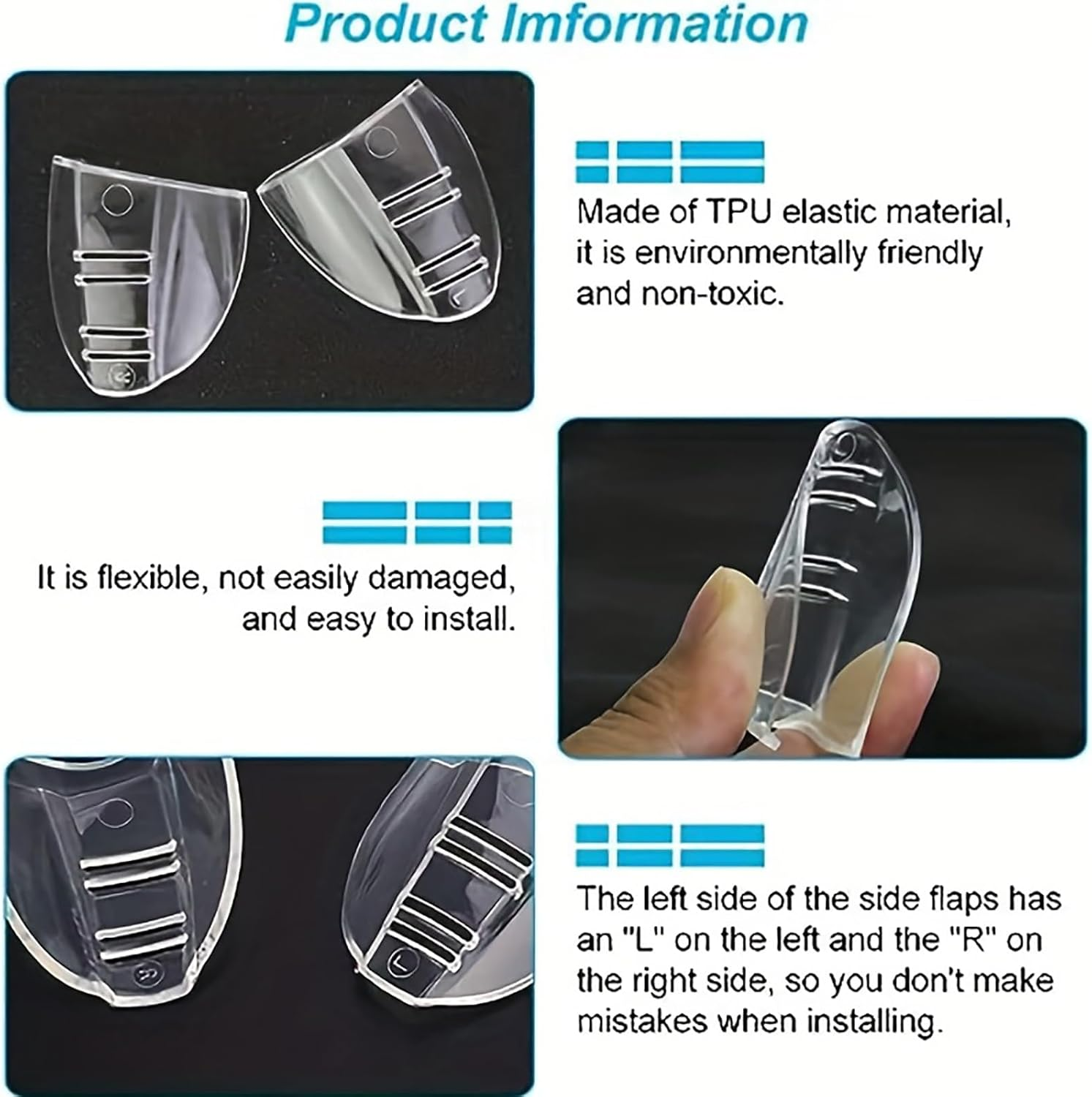 Eye Glasses Side Shields，5 Pairs Slip on Side Shields for Safety Glasses Side Shields for  Glasses for Small to Medium Eyeglasses