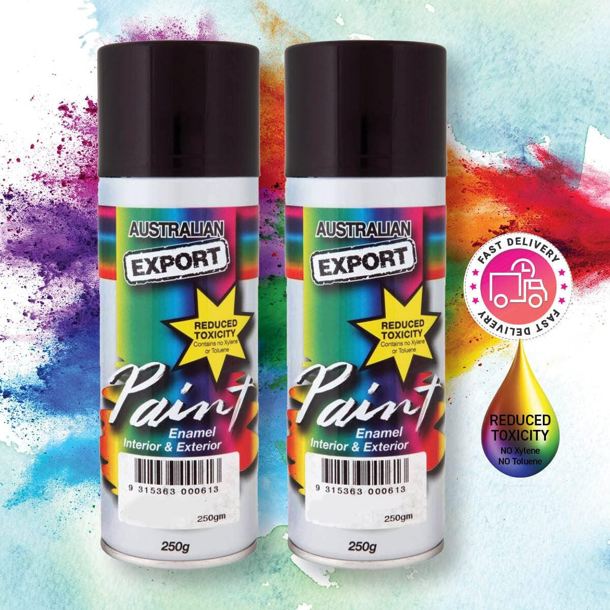 [2PCE] Australian Export Aerosol Spray Export Paint Black Satin, Effective and Durable Coating Solution, Quick-Drying and Long-Lasting Formula for Professional Results -250G image number 4