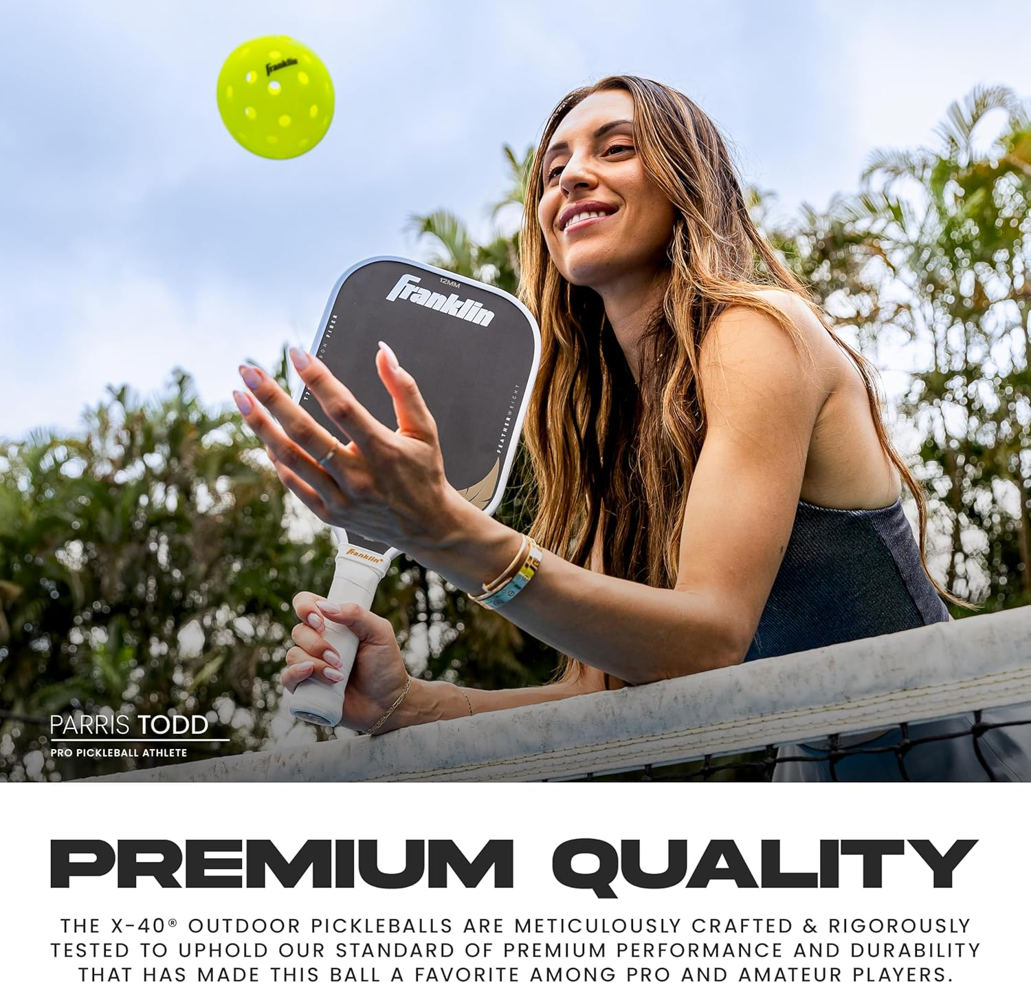 Franklin Sports Pickleball Balls - USA Pickleball (USAPA) Approved - Official US Open Ball - 3 Packs, 12 Packs, 36 Buckets, 100 + 400 Bulk Packs image number 6