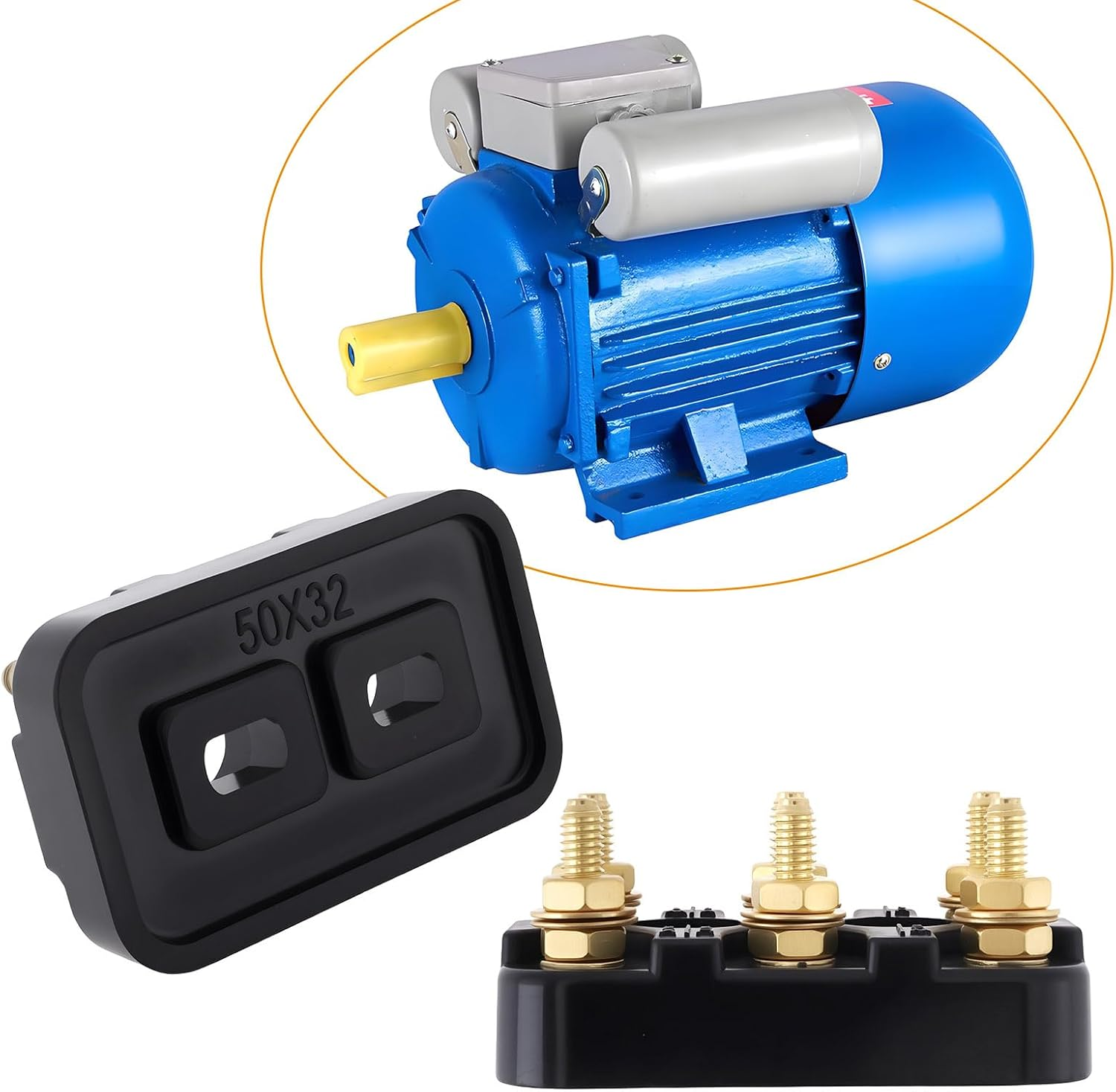 Be in Your Mind 2Pcs M4 Electric Motor Terminal Block 50X32Mm Suitable for Most Electric Motors Generators image number 3