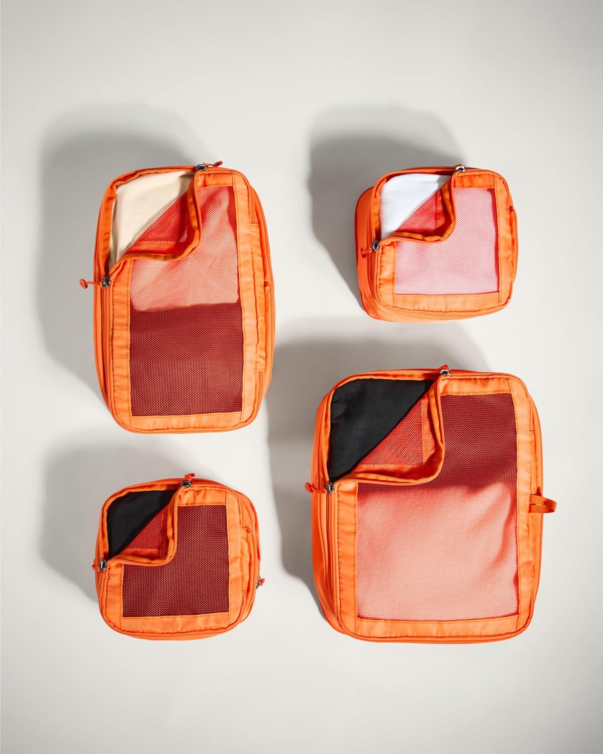 ANTLER - Compression Packing Cubes, Set of 4 Essential Packing Cubes for Suitcases and Backpacks - Holiday, Travel & Accessories Organiser, Easy Clothes and Shoe Storage - Coral image number 4