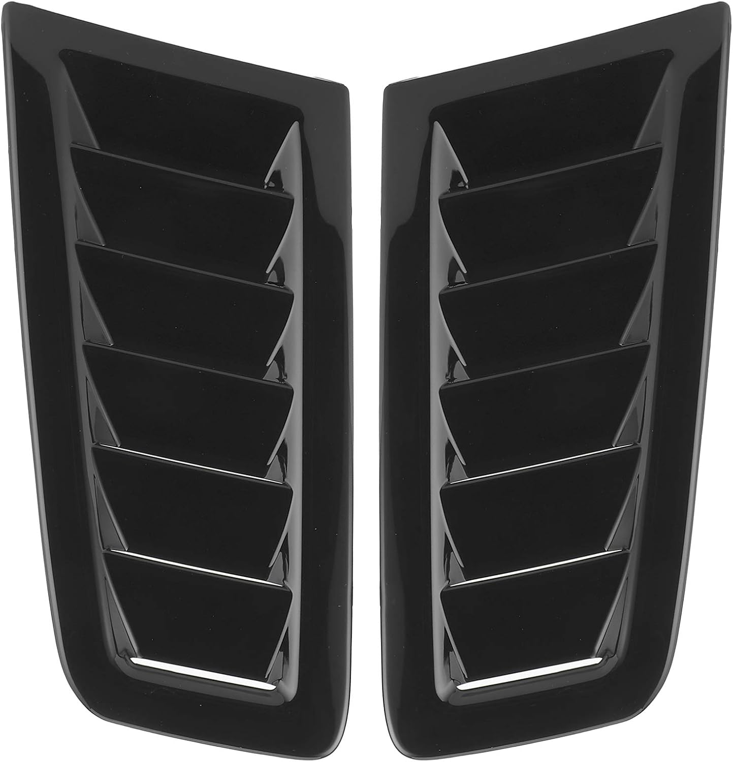 2PCS Universal Hood Air Vents for Car Hood Scoop, Bonnet Vent Hood Air Intake Trim Cover, Bonnet Air Vents Engine Hood Car Exterior Parts for Focus RS MK2 Style (Glossy Black) image number 1