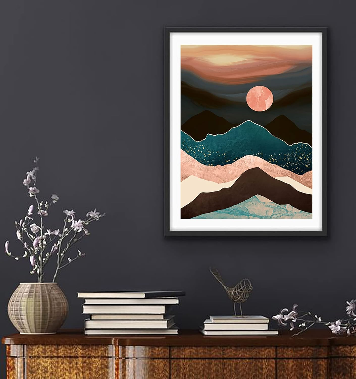 Diamond Painting Mountain Kit,Diamond Art Kits for Adults,Abstract Scenery Paint with Diamonds round for Gift,Wall Decor(12X16) (Mountain) - Abstract-1 image number 5