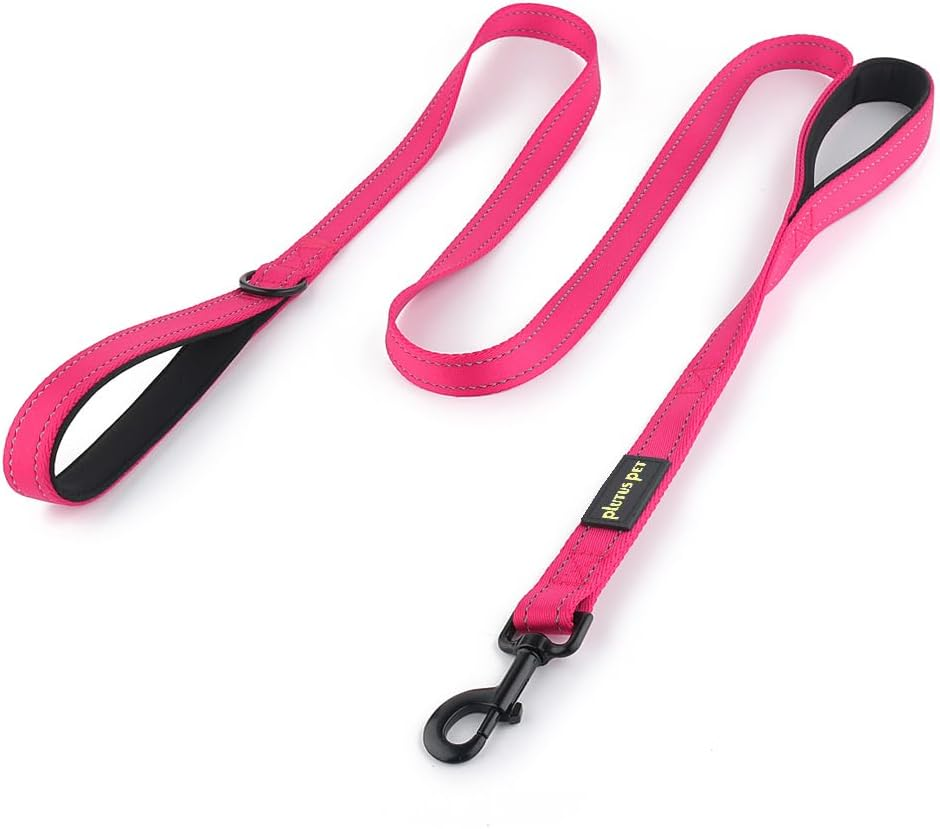 Pioneer Petcore Dog Leash 6Ft Long,Traffic Padded Two Handle,Heavy Duty,Reflective Double Handles Lead for Control Safety Training,Leashes for Large Dogs or Medium Dogs,Dual Handles Leads(Pink) image number 5