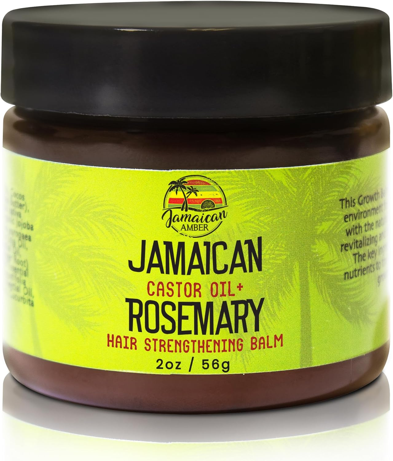 JAMAICAN Ambre Hair Balm - 2 Fl Oz | Natural Strengthening & Nourishing Blend with Castor Oil & Rosemary for Thick, Long Hair image number 6